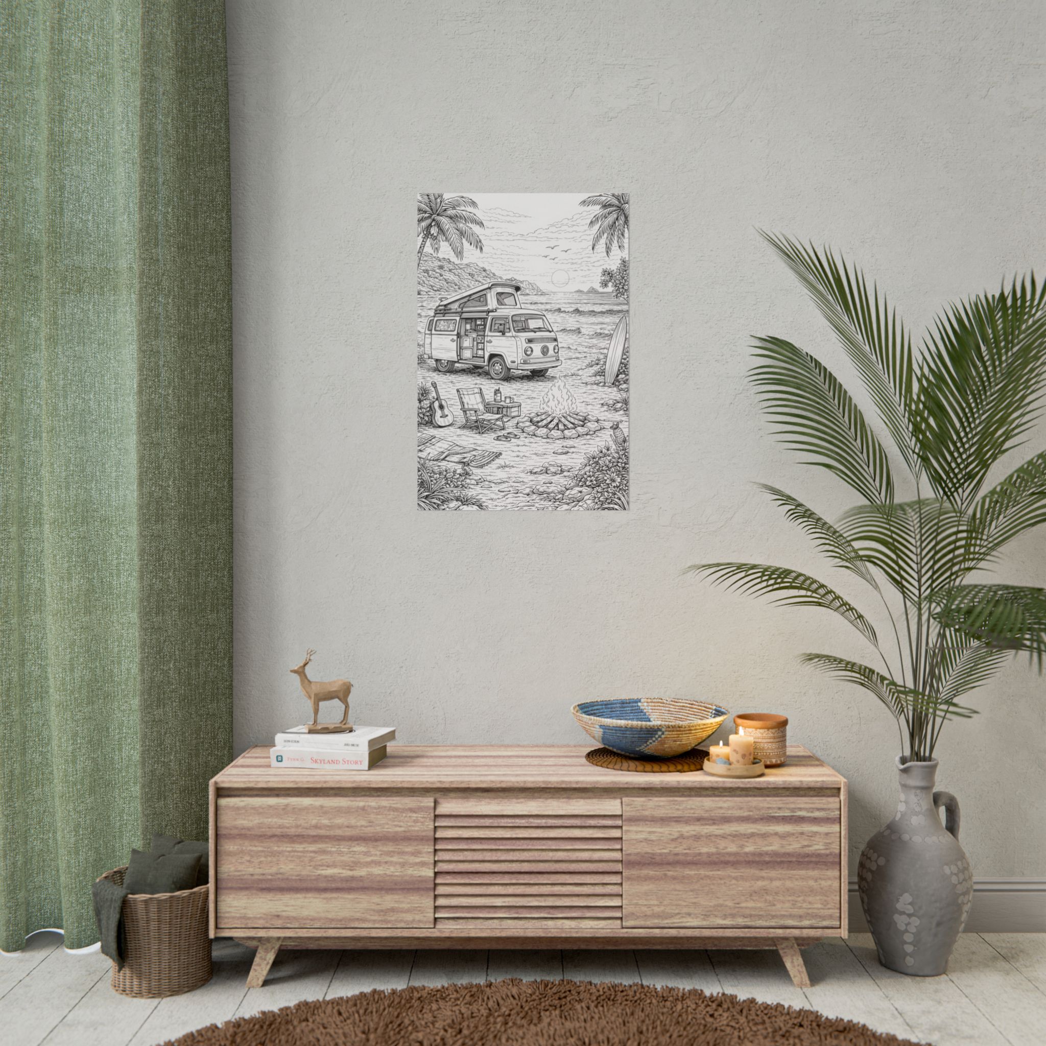 10378905154229327768_2048-1.jpeg Campervan Poster — Vintage RV Camping Landscape Wall Art
