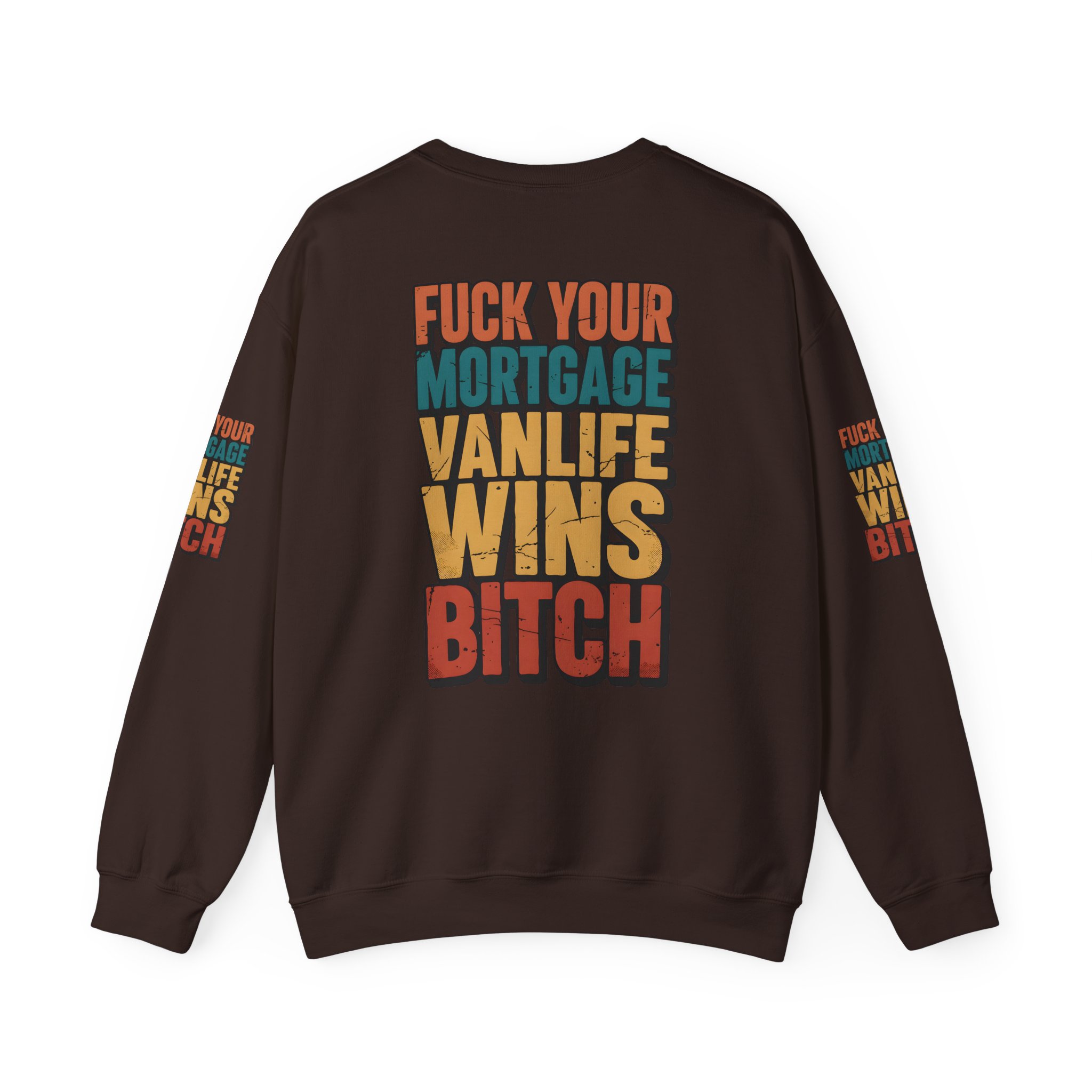 Unisex Heavy Blend™ Crewneck Sweatshirt — "Fuck Your Mortgage" Design F**K-Line
