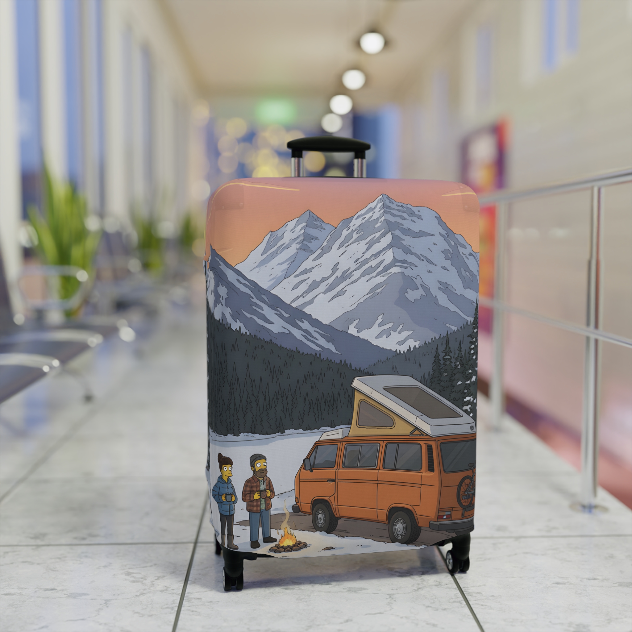 10391164830389821274_2048.jpeg Luggage Cover — Adventure Camper Sketch Travel Suitcase(Design Sitcom-Line)