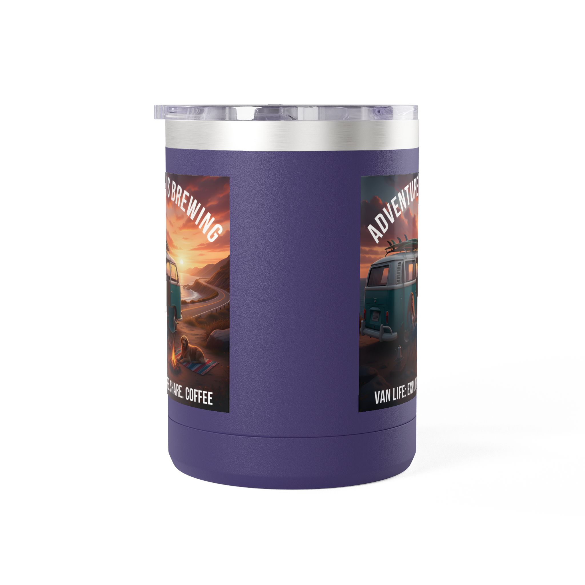 Coffee Mug Tumbler, 15oz-- "Adventure Is Brewing"