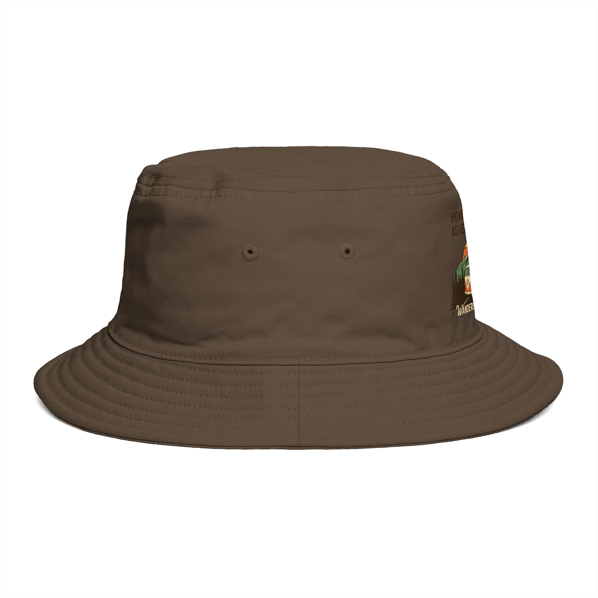 Bucket Hat — Wanderlust Camper Design (“Home is Where You Adventure Awaits”)