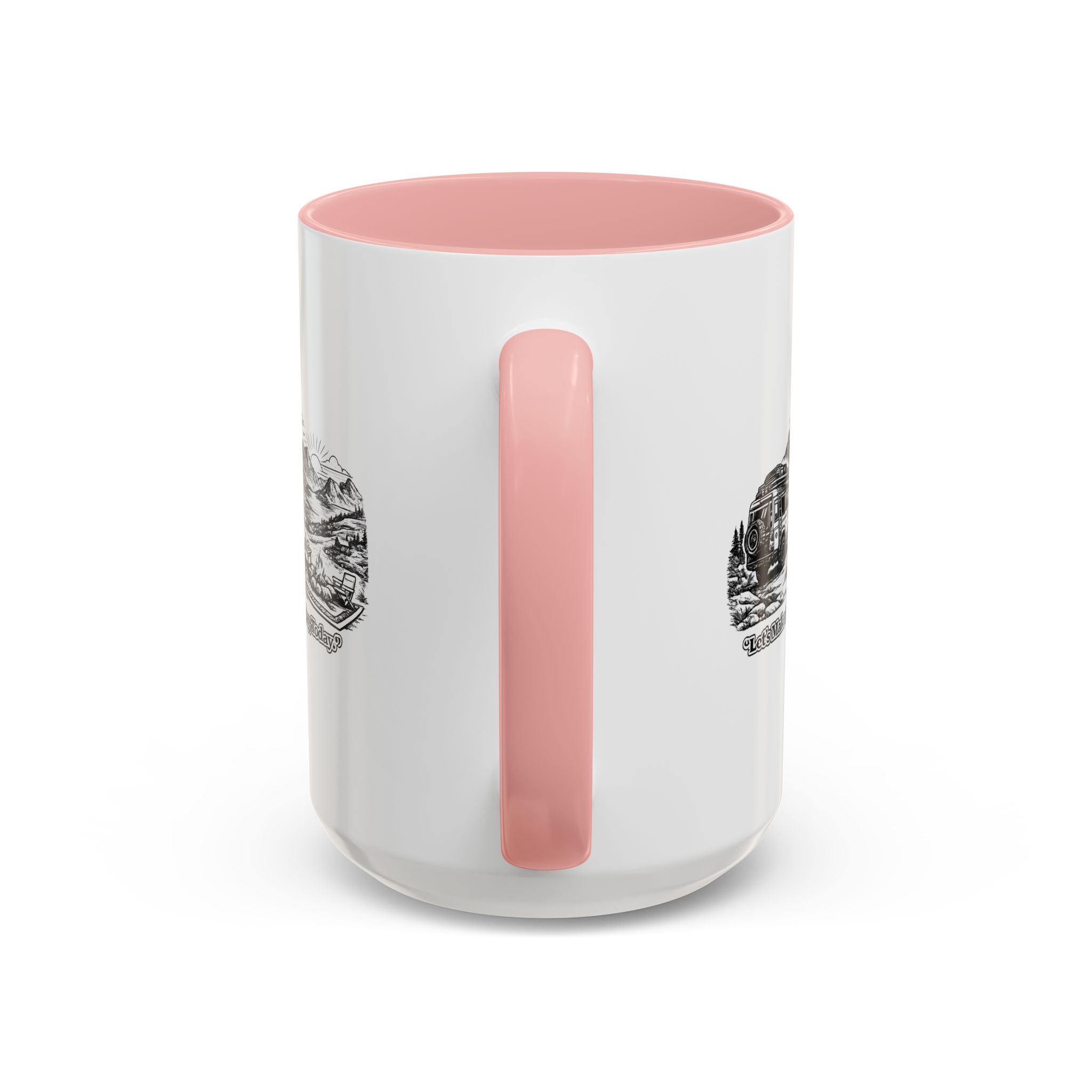 Accent Coffee Mug (11, 15oz) — "Lets make Someday, Today?" Design Minimal-Line