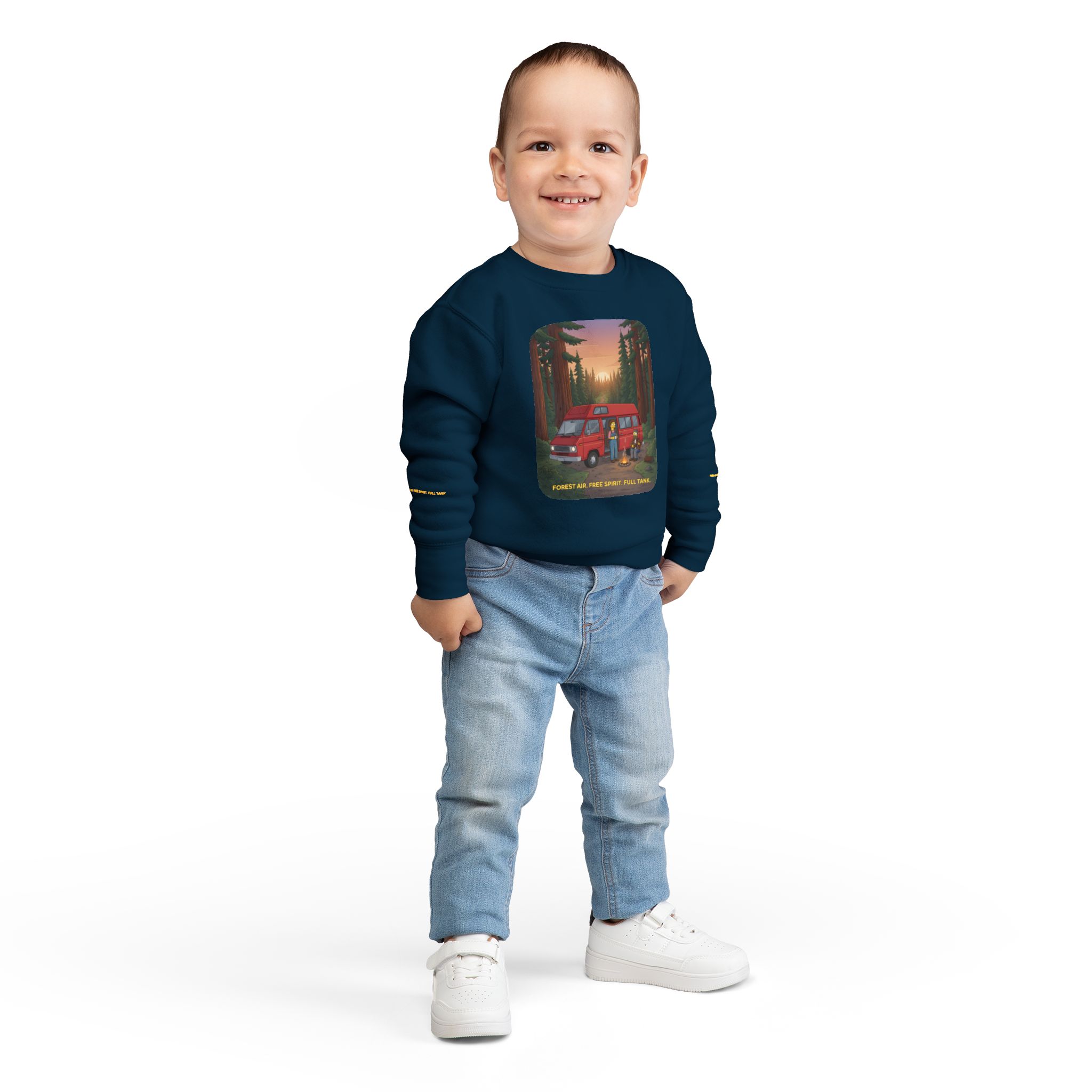 10439476976606509132_2048-1.jpeg Toddler Sweatshirt - "Forest Air Free Spirit Full Tank" (Design Sitcom-Line)