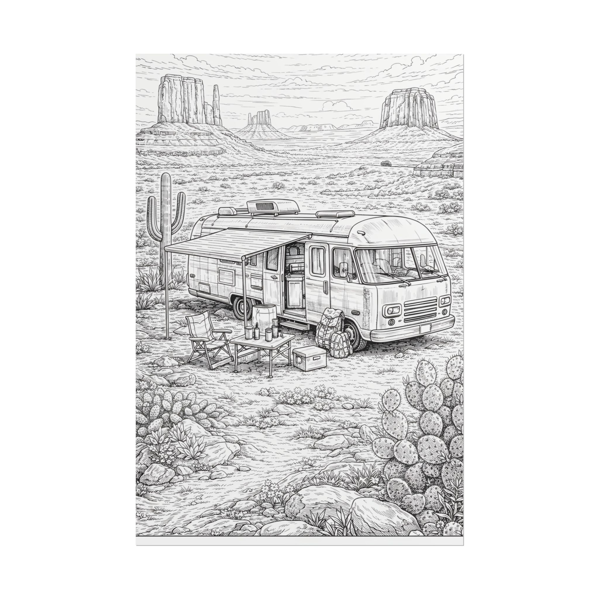 10445673643294756617_2048-1.jpeg Campervan Poster — Vintage RV Camping Landscape Wall Art