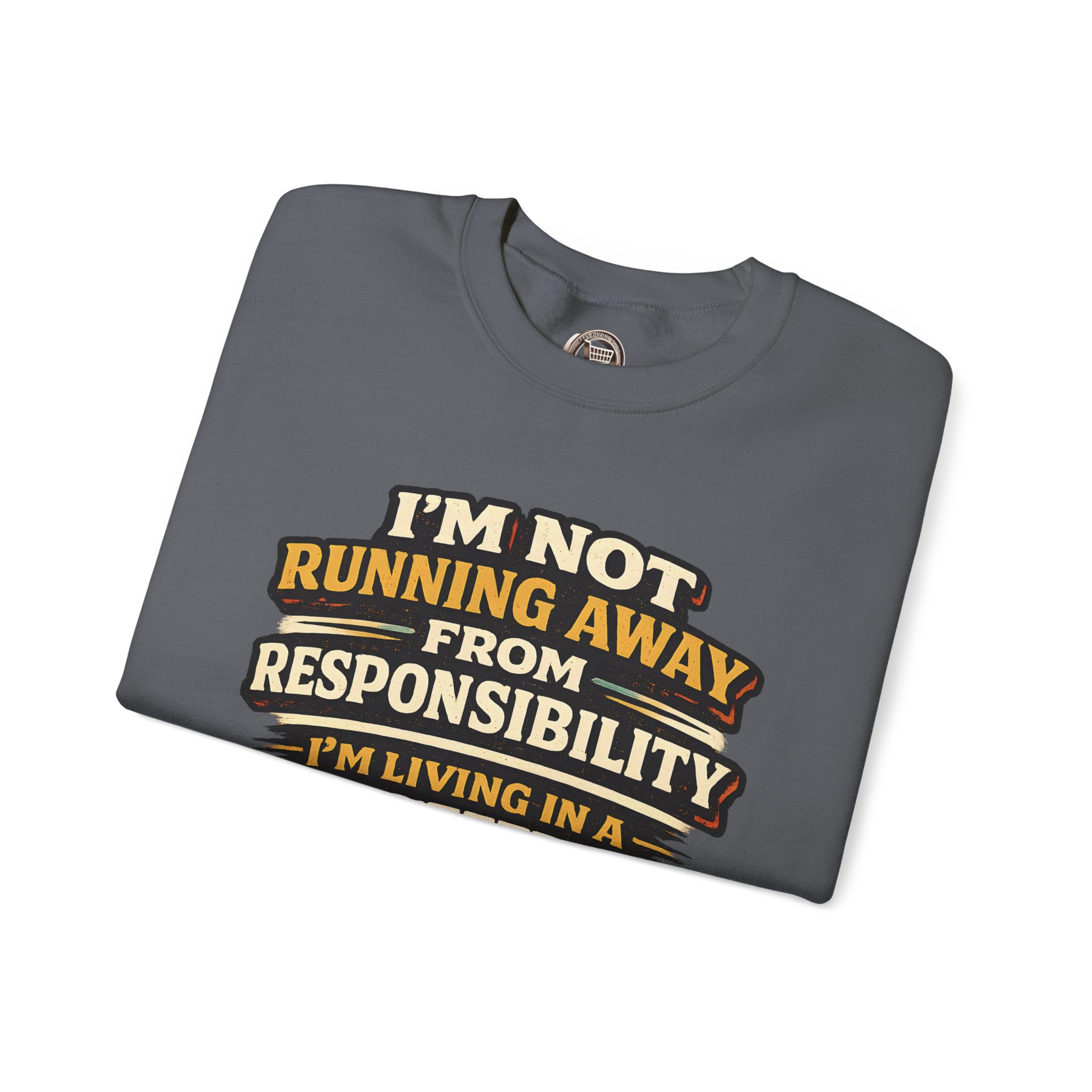 10448506037029877878_2048.jpeg Unisex Heavy Blend™ Crewneck Sweatshirt — "I`m Not running Away" Design F**K-Line