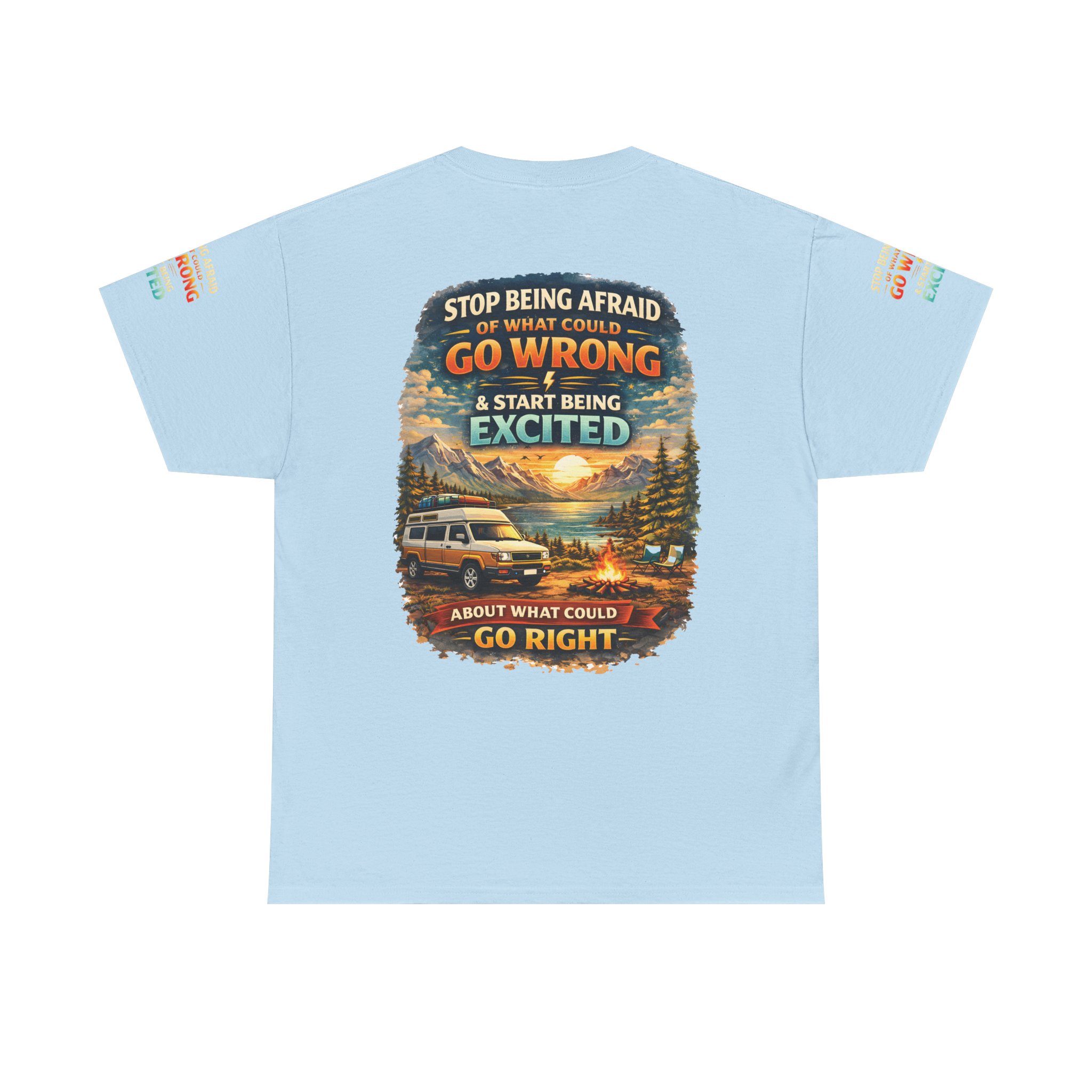 10454018327282076651_2048.jpeg Unisex Heavy Cotton Tee — "Stop Being Afraid Of What Could Go Wrong" Design Scenic-Line