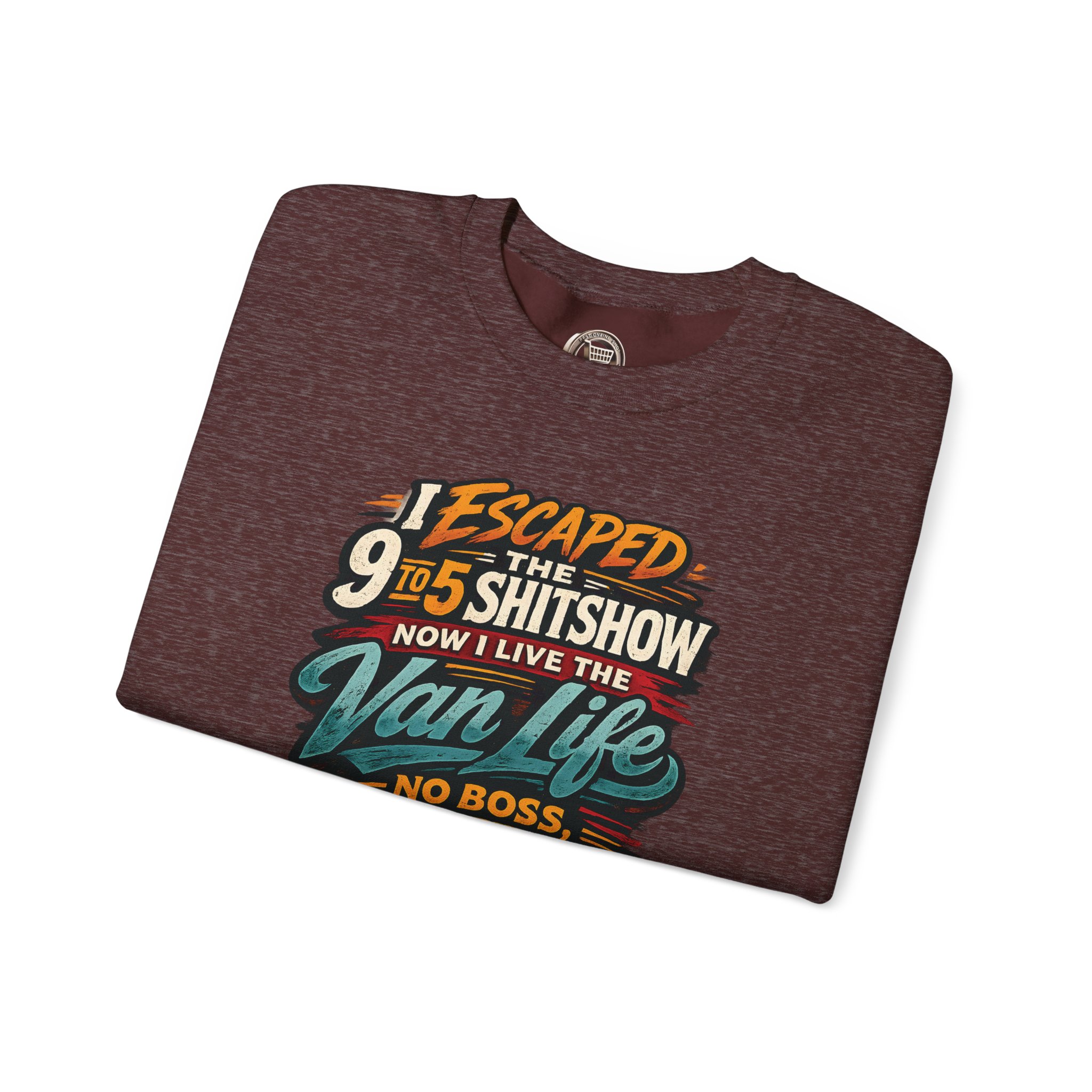 104612740688947269_2048.jpeg Unisex Heavy Blend™ Crewneck Sweatshirt — "I Escaped The 9 To 5" Design F**K-Line