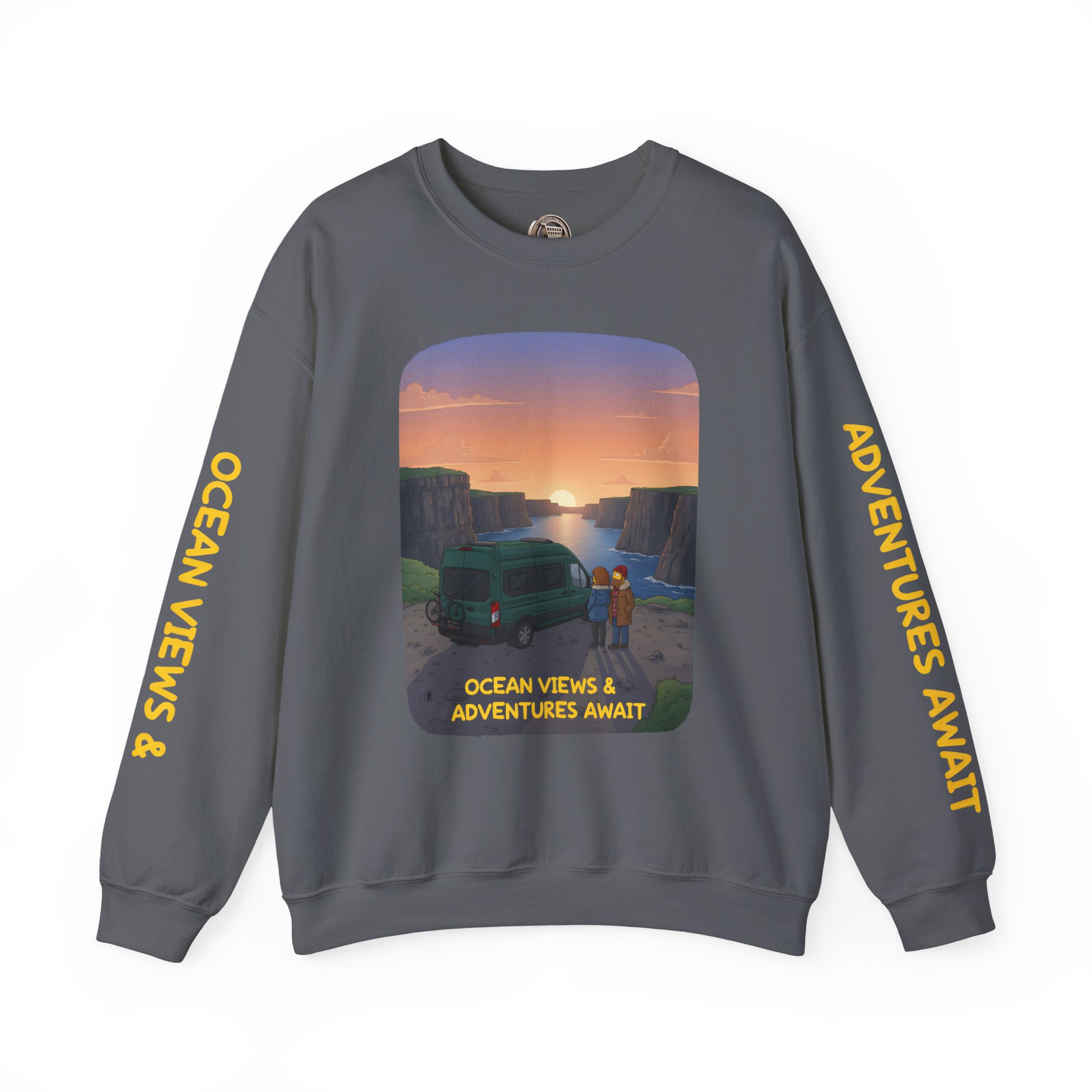 10461760216043386500_2048.jpeg Unisex Heavy Blend™ Crewneck Sweatshirt — "Ocean Views-Adventures Awaits" Design Sitcom-Line