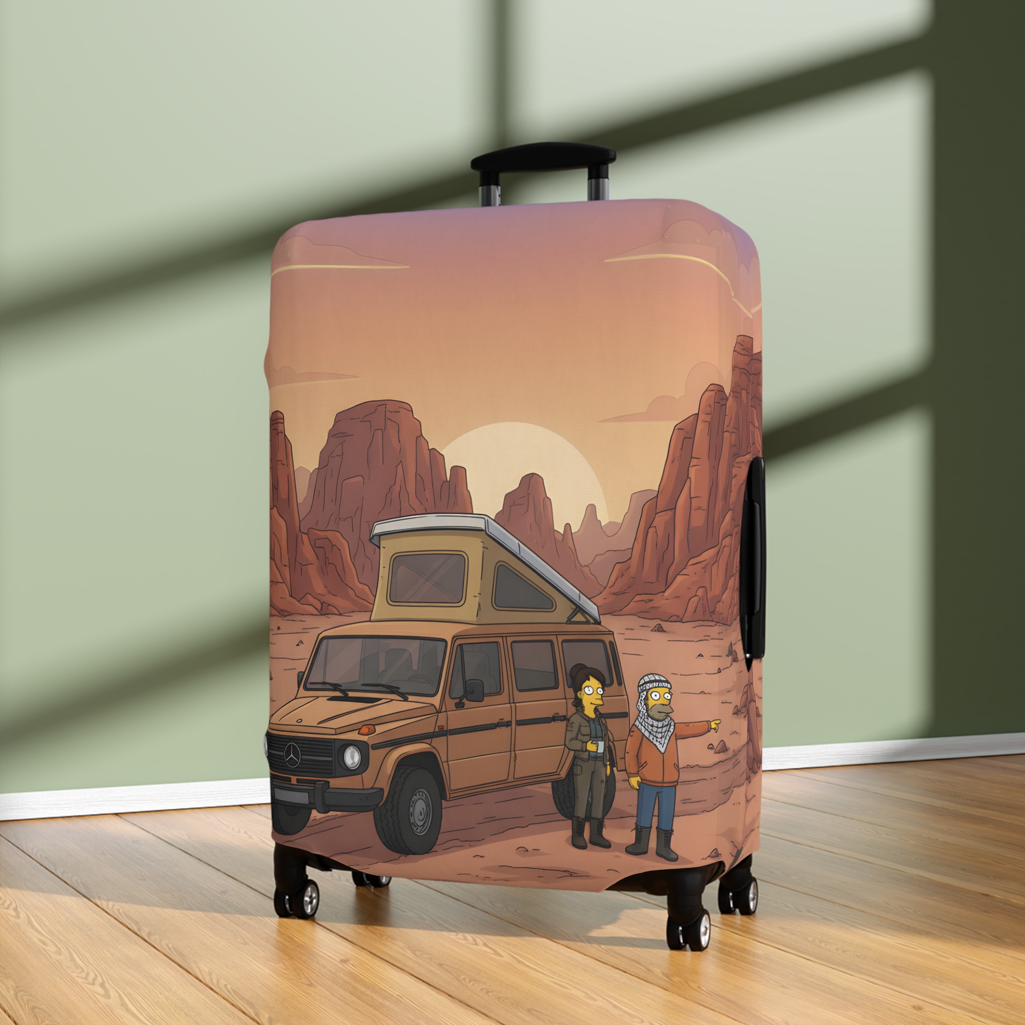 10467115483037625307_2048.jpeg Luggage Cover — Adventure Camper Sketch Travel Suitcase(Design Sitcom-Line)