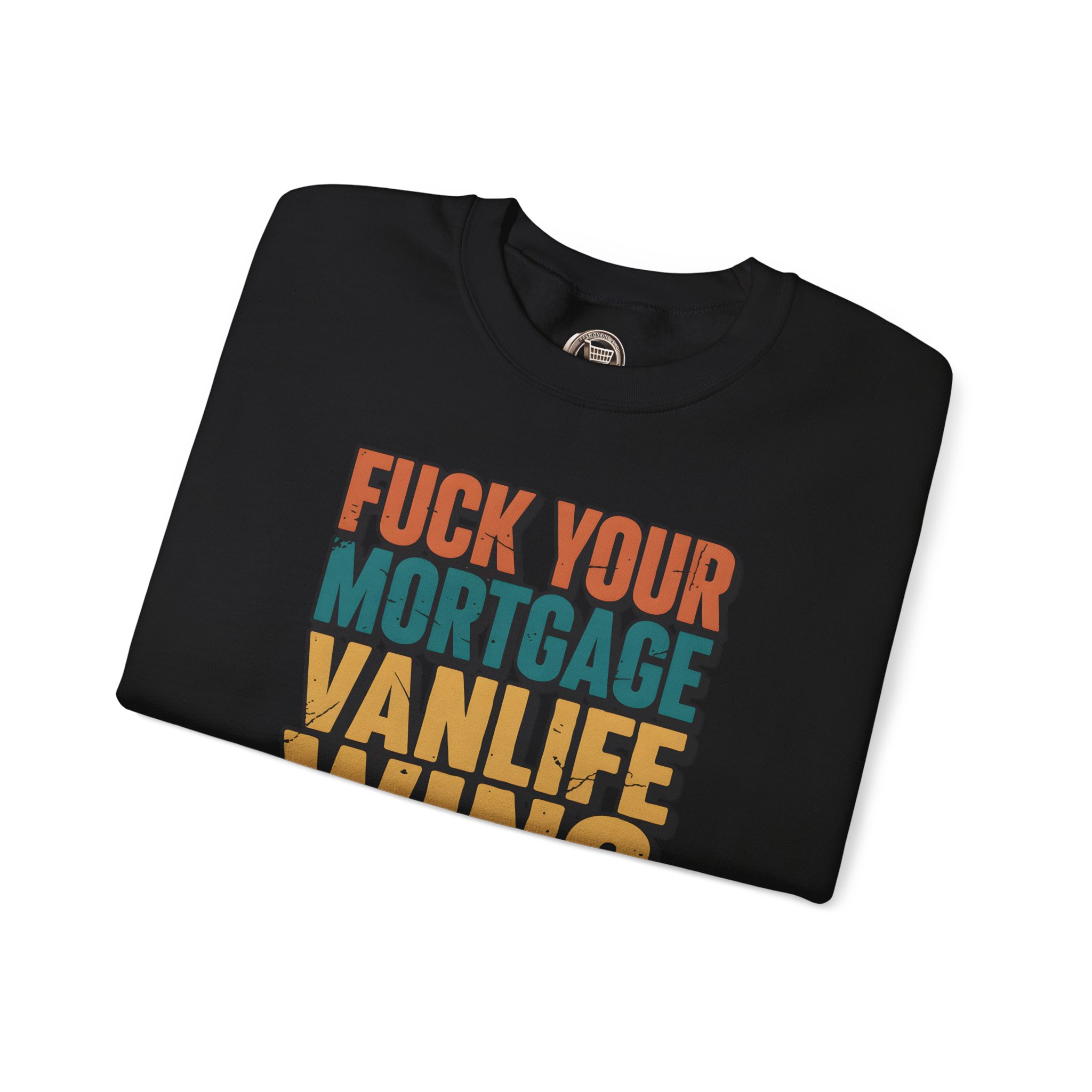 Unisex Heavy Blend™ Crewneck Sweatshirt — "Fuck Your Mortgage" Design F**K-Line