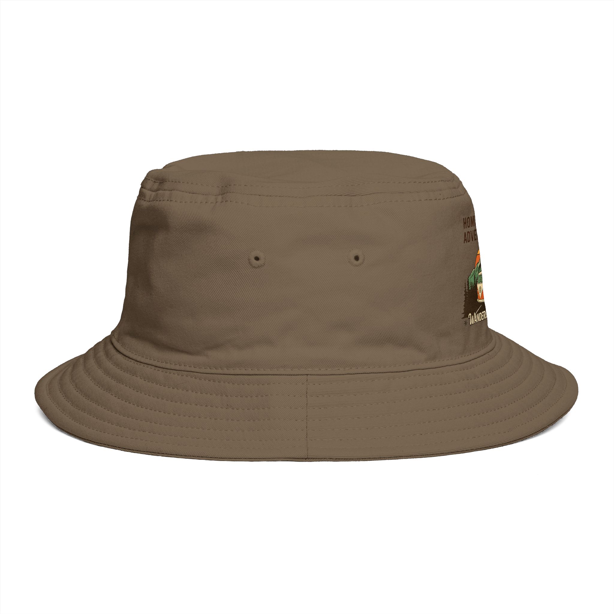Bucket Hat — Wanderlust Camper Design (“Home is Where You Adventure Awaits”)