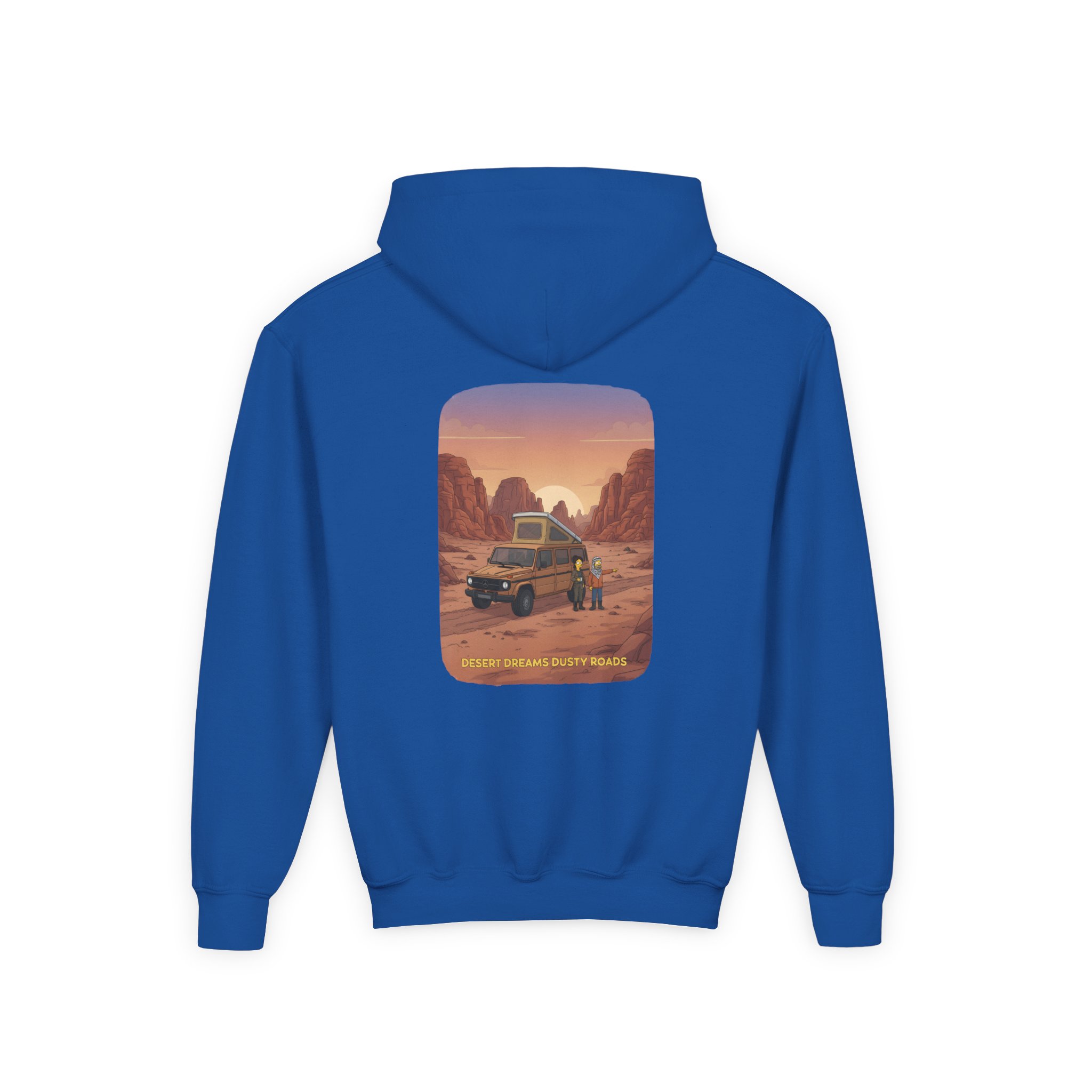Youth Hoodie(Gildan) – "Desert Dreams Dusty Roads" (Design Sitcom-Line)