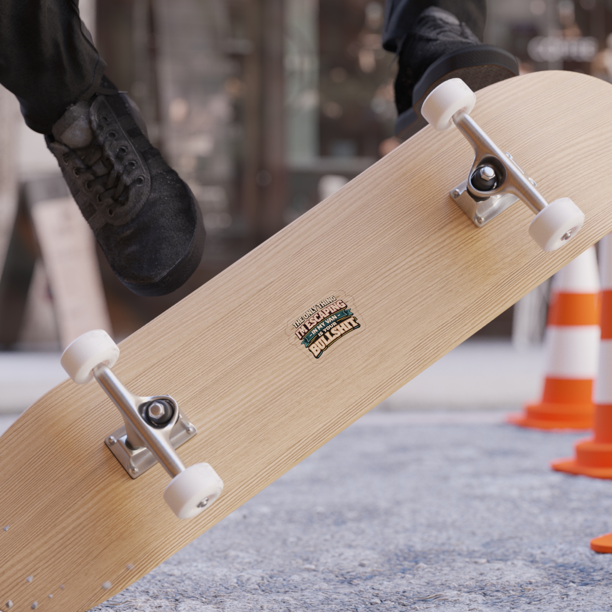 10499460543797604037_2048.jpeg Transparent Outdoor Stickers – "The Only Thing I´m Escaping" Design F**K-Line