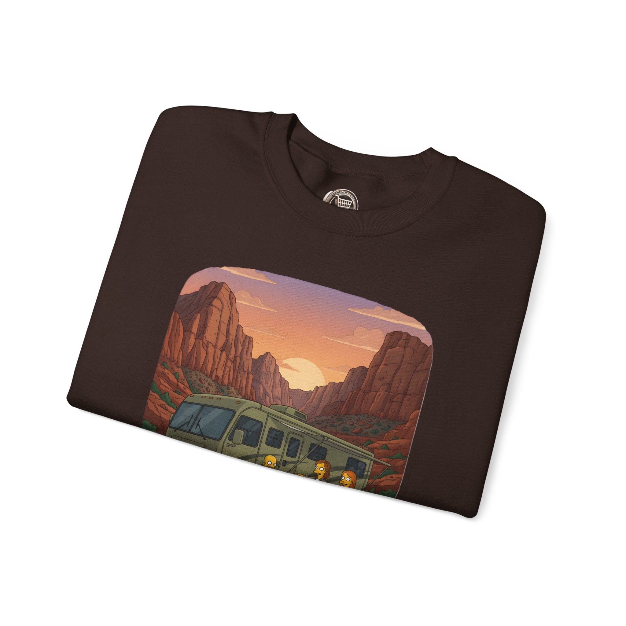 Unisex Heavy Blend™ Crewneck Sweatshirt — "Adventure Is Calling-I Must Go" Design Sitcom-Line