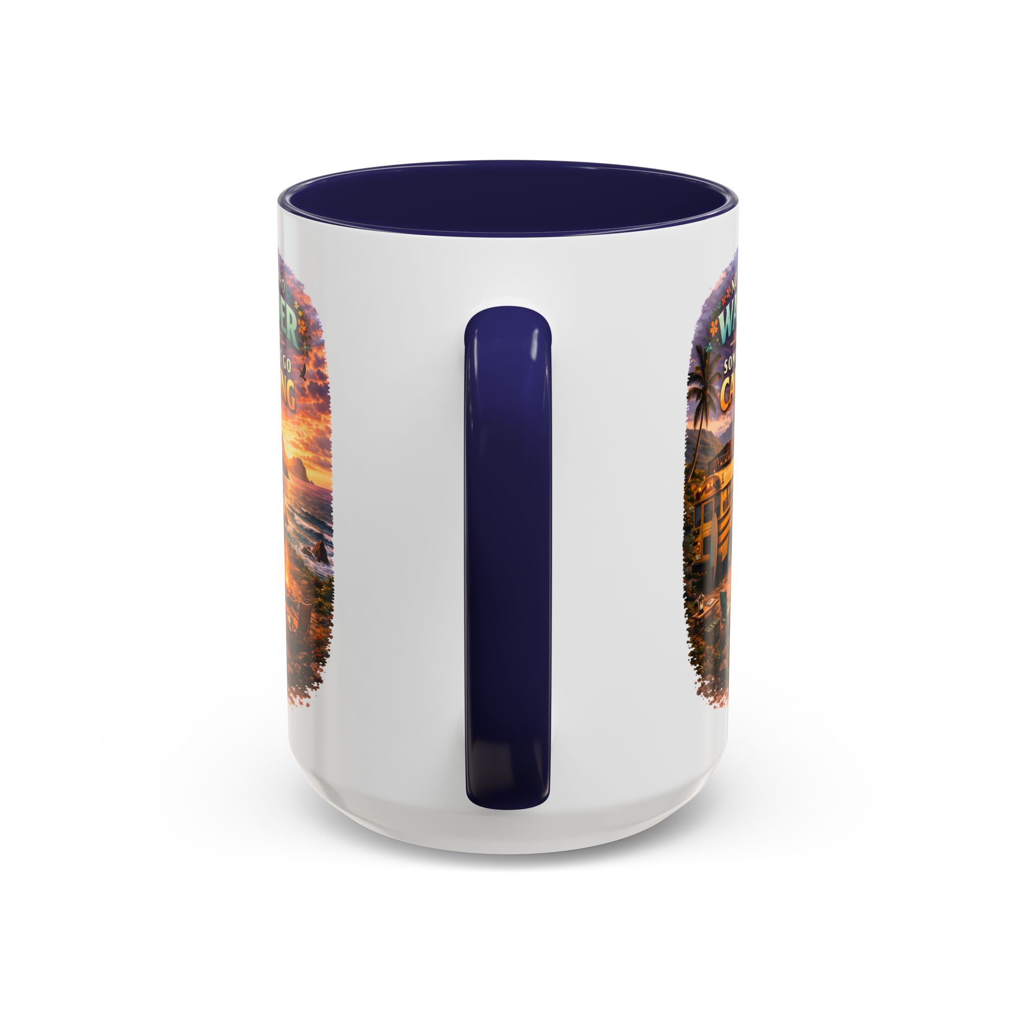 Accent Coffee Mug (11, 15oz) — "Not All Who Wander Are Lost" Design Scenic-Line