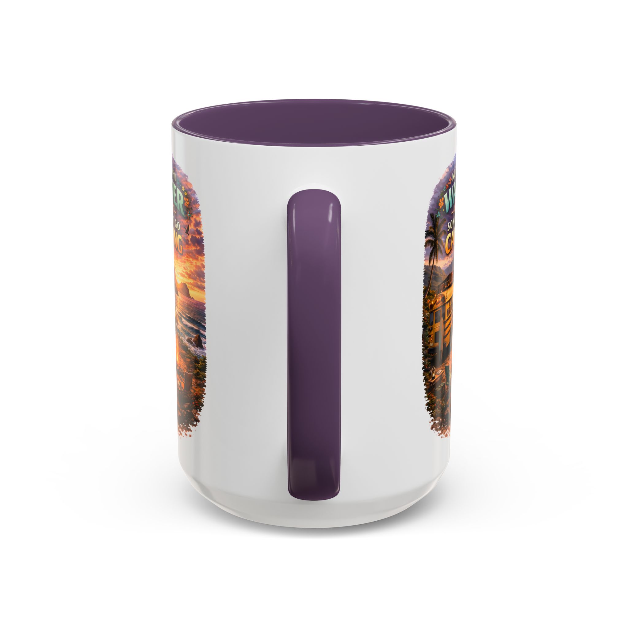 Accent Coffee Mug (11, 15oz) — "Not All Who Wander Are Lost" Design Scenic-Line