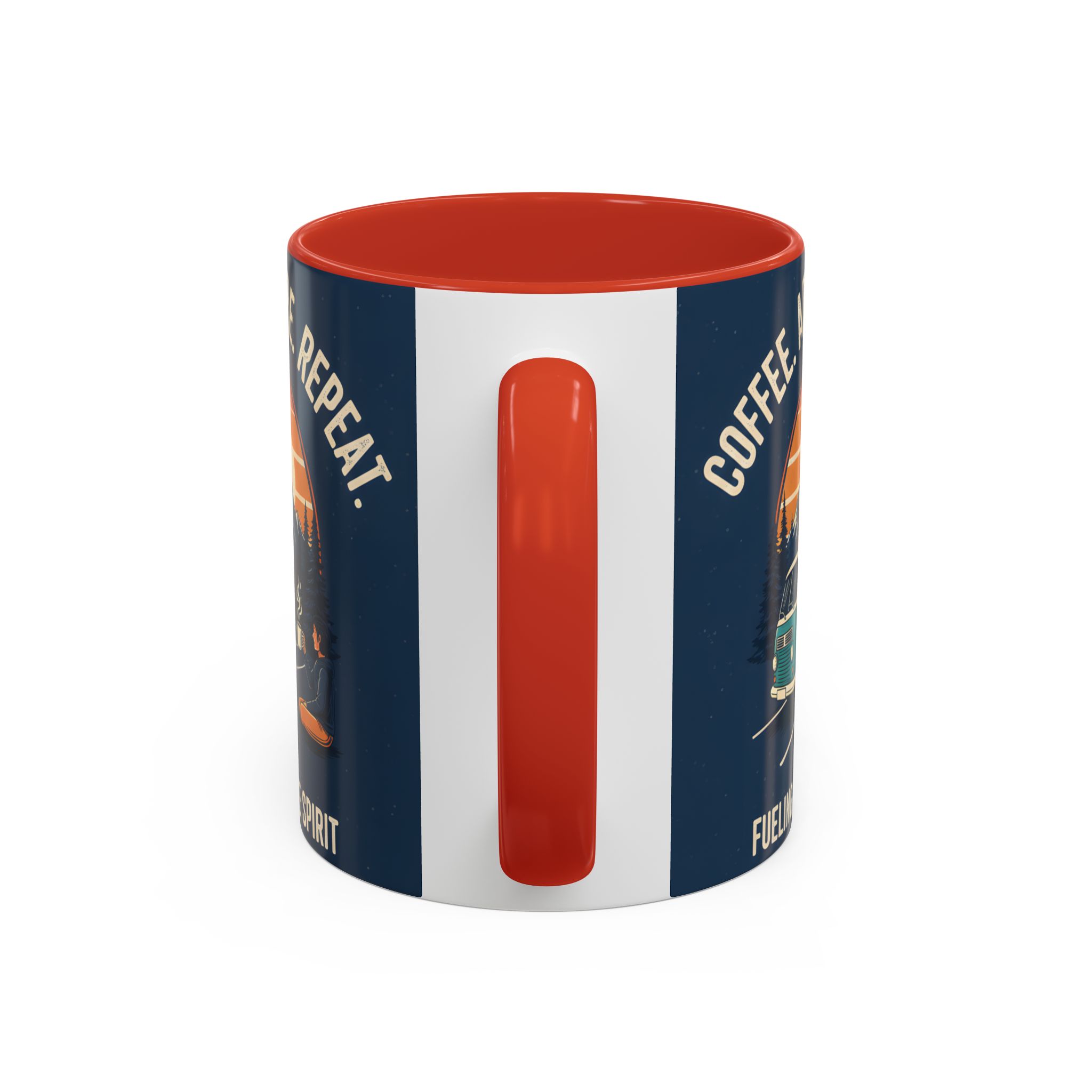 Accent Coffee Mug (11, 15oz) - "Coffee. Adventure. Repeat."