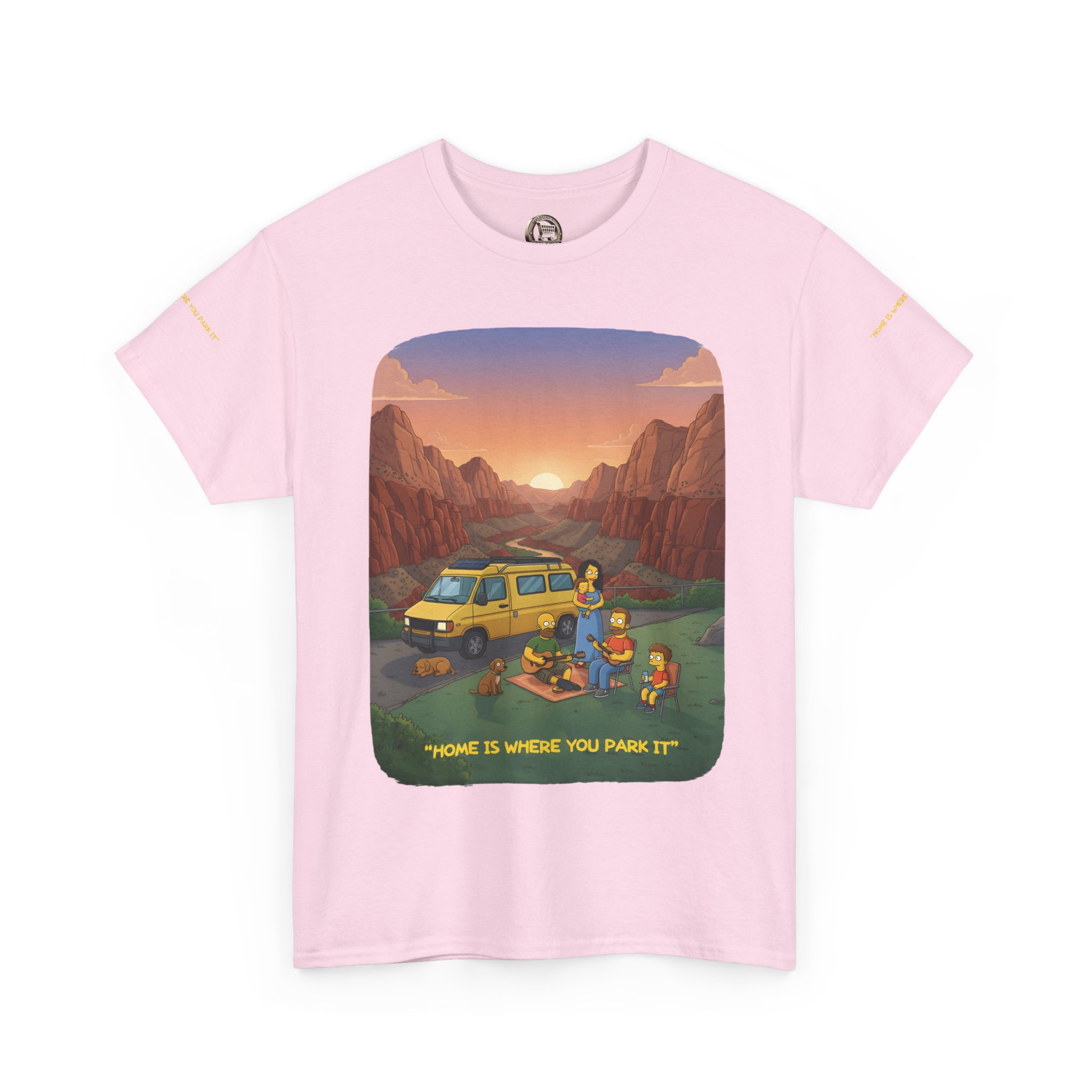 Unisex Heavy Cotton Tee — "Home Is Where You Park It" Design Sitcom-Line