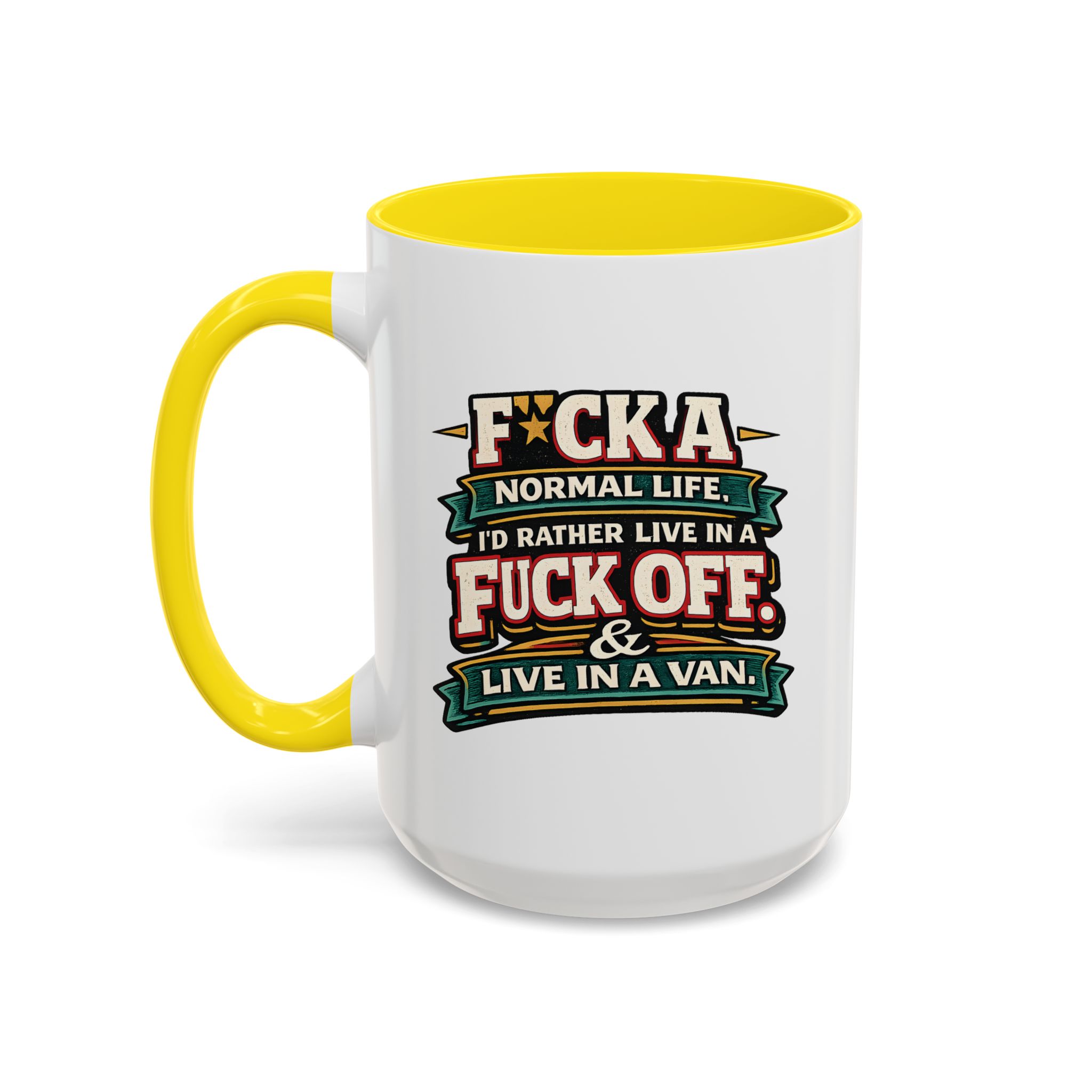 10523615572203721154_2048.jpeg Accent Coffee Mug (11, 15oz) — "Fuck A Normal Life" Design F**K-Line