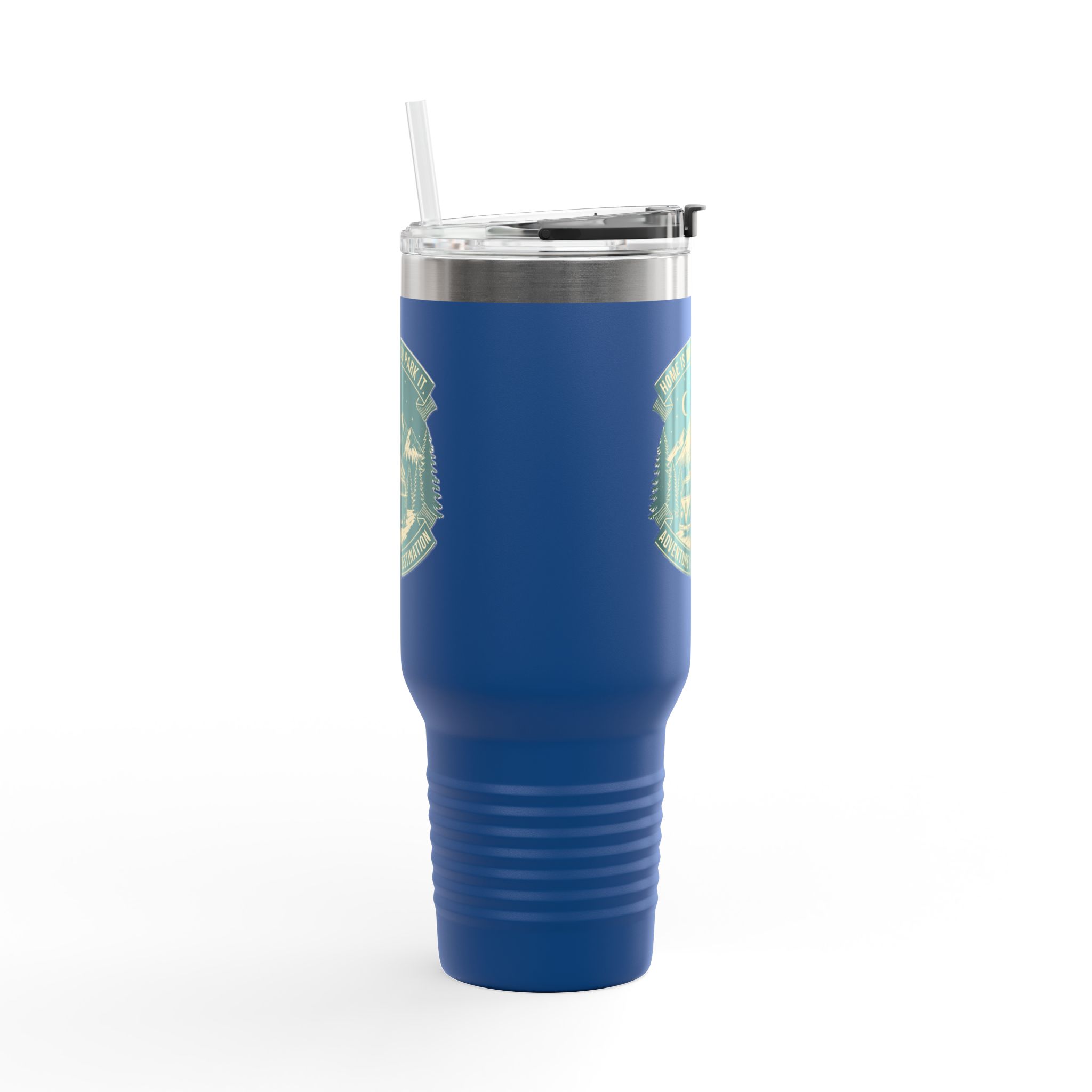 Insulated Travel Mug - "Home Is Where You Park It-Adventure is the destination" (40oz) – Retro Camper Design, Keep Drinks Hot or Cold