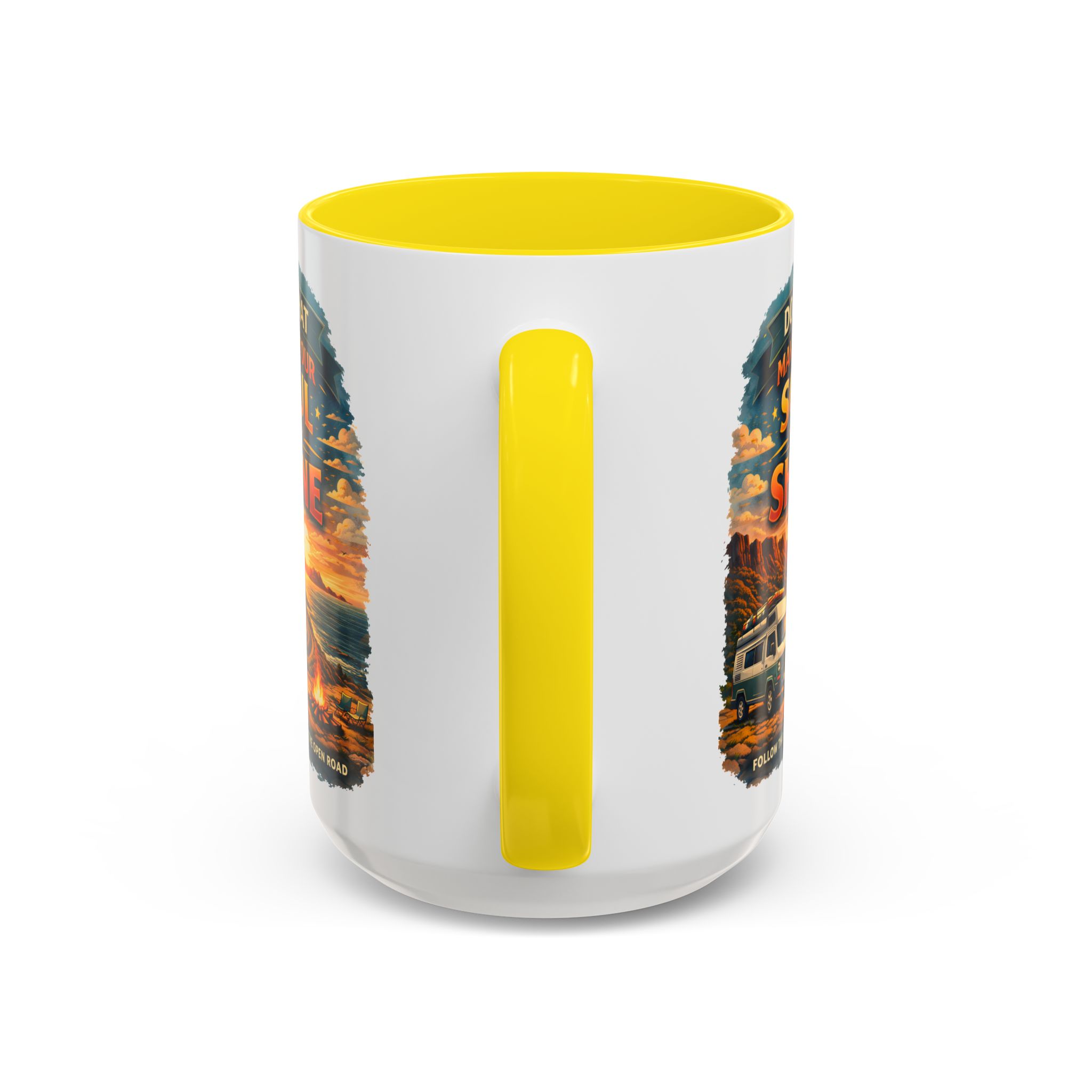 Accent Coffee Mug (11, 15oz) — "Do What Makes Your Soul Shine" Design Scenic-Line