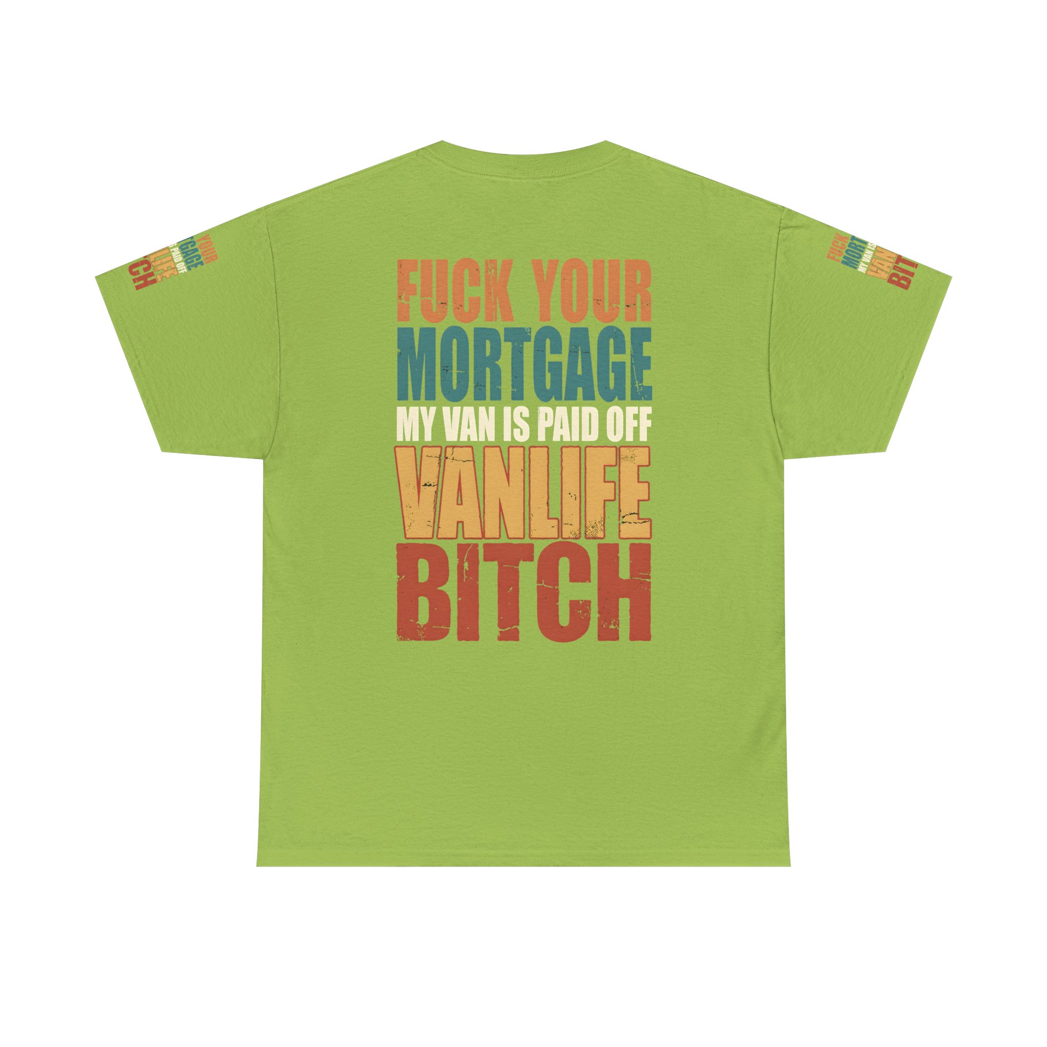 Unisex Heavy Cotton Tee — "Fuck Your Mortgage" Design F**K-Line