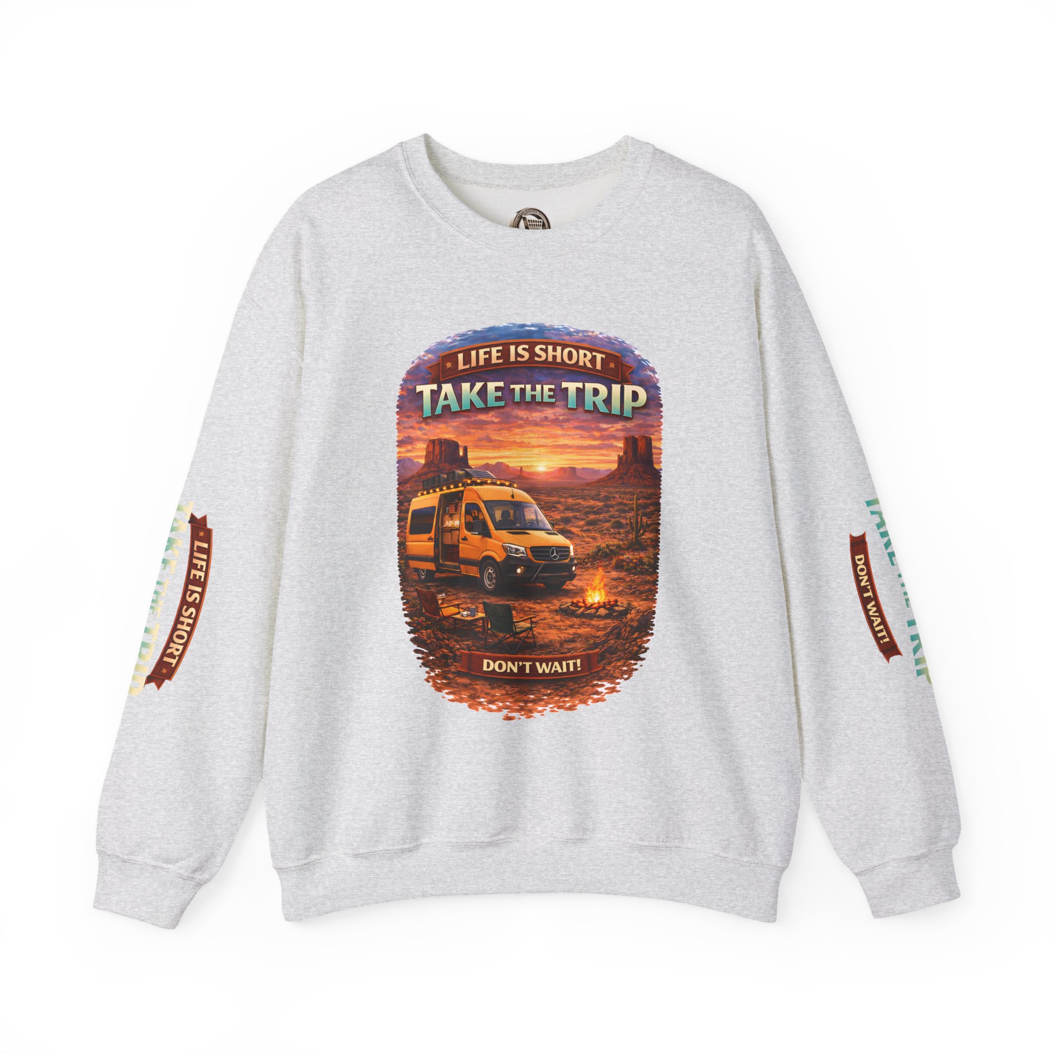 1055322042755437766_2048-1.jpeg Unisex Heavy Blend™ Crewneck Sweatshirt — "Life Is To Short-Take The Trip" Design Scenic-Line