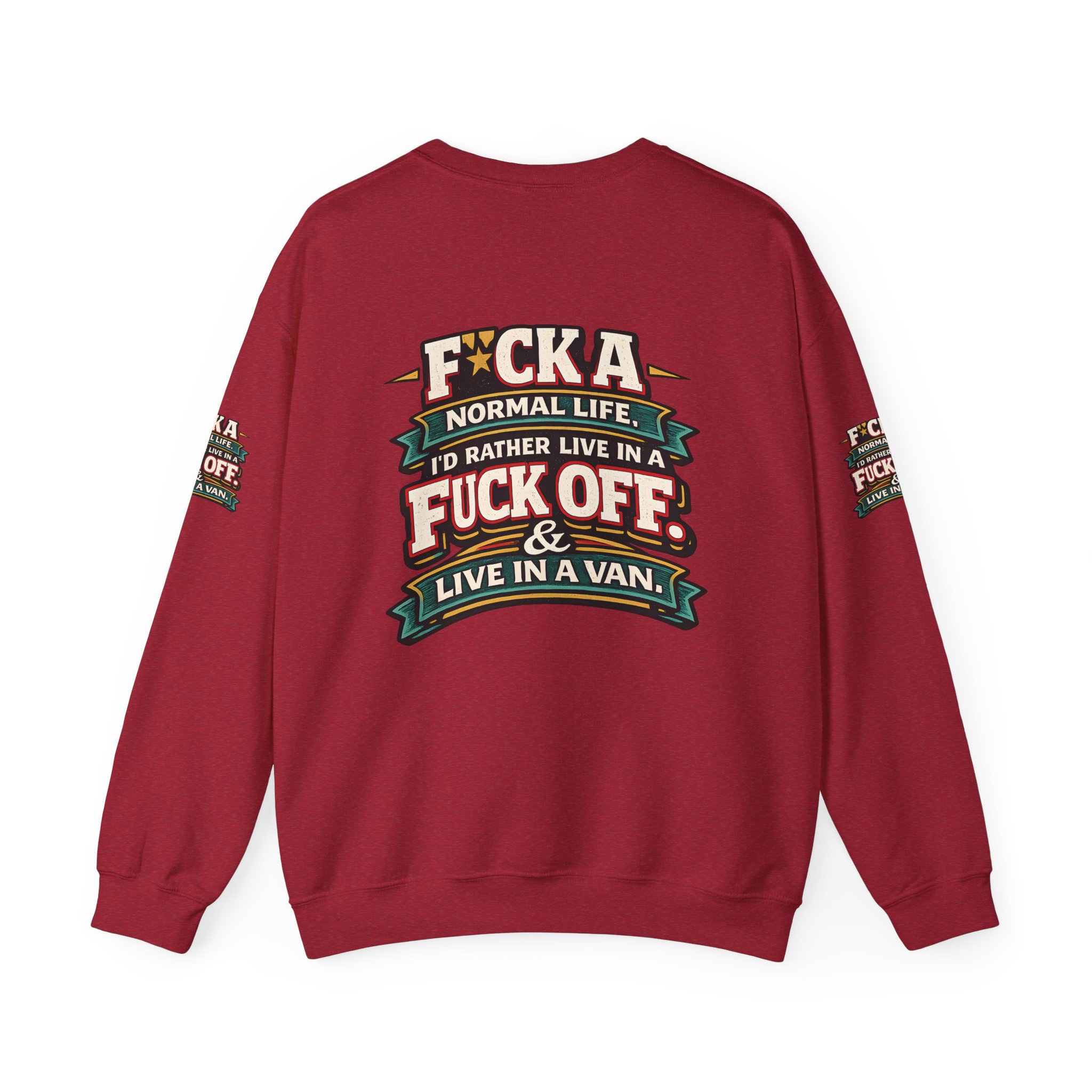 10576076400643952513_2048.jpeg Unisex Heavy Blend™ Crewneck Sweatshirt — "Fuck A Normal Life" Design F**K-Line