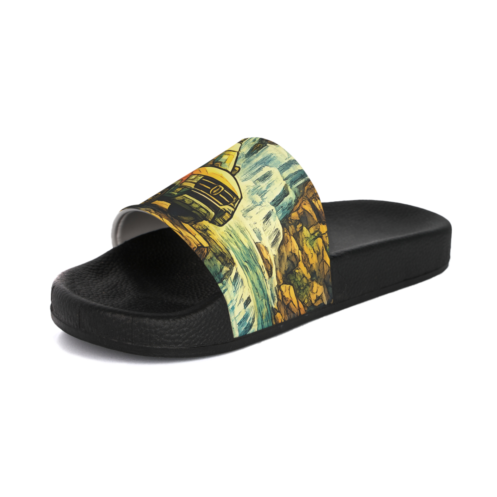 Men's Slide Sandals — VW RV Vibes for Men (Cubic-Line)