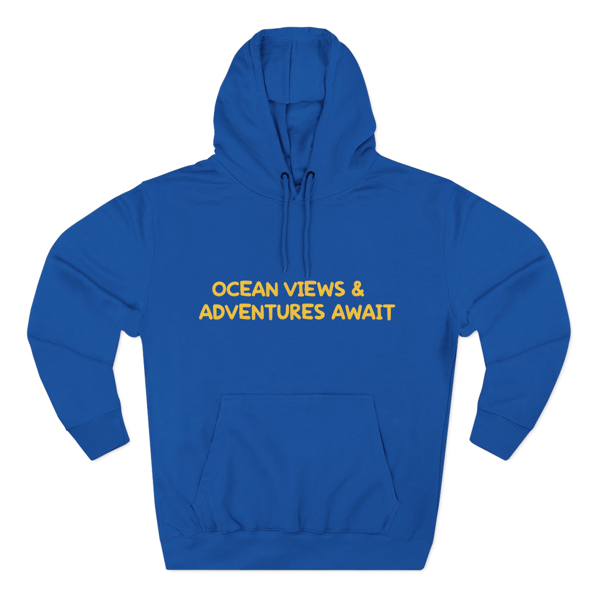 10586031897878294348_2048.jpeg Three-Panel Fleece Hoodie - "Ocean Views-Adventures Awaits" Design Sitcom-Line