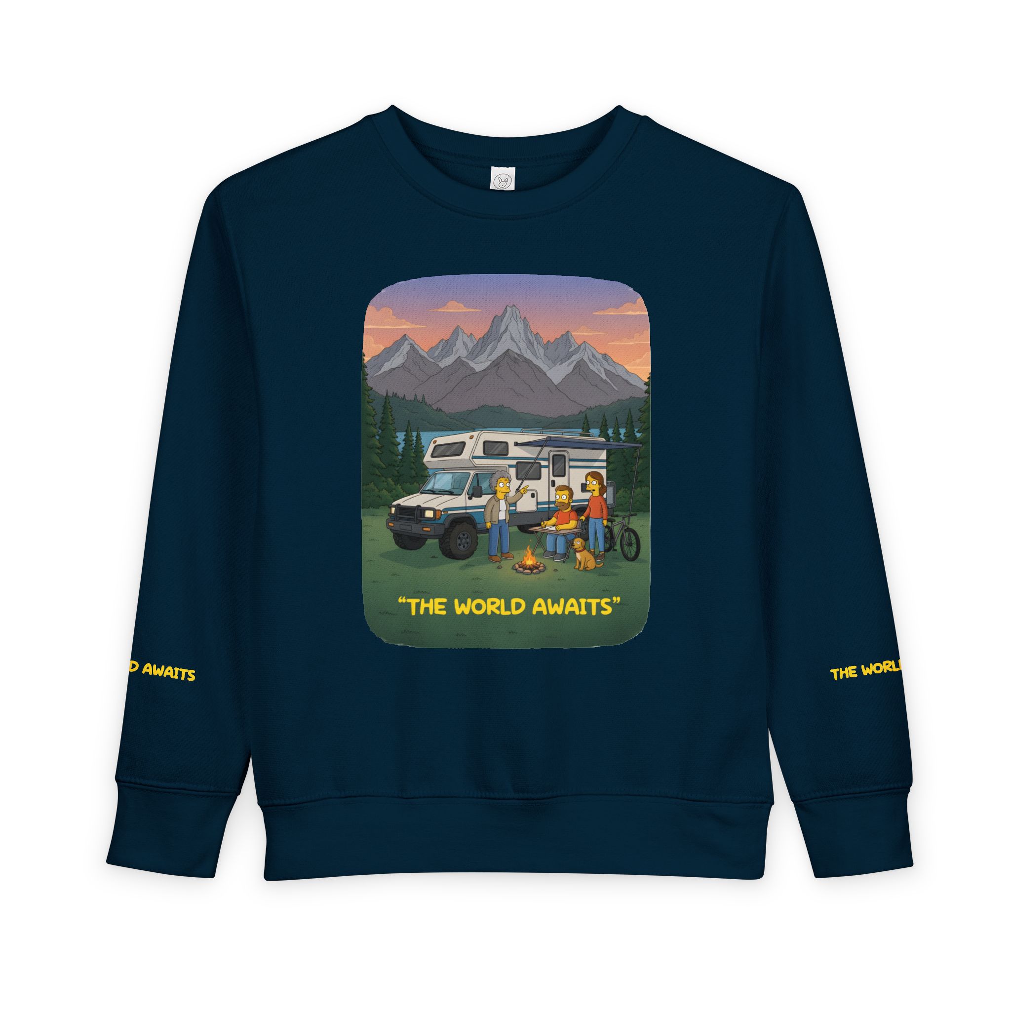 Toddler Sweatshirt - "The World Awaits" (Design Sitcom-Line)