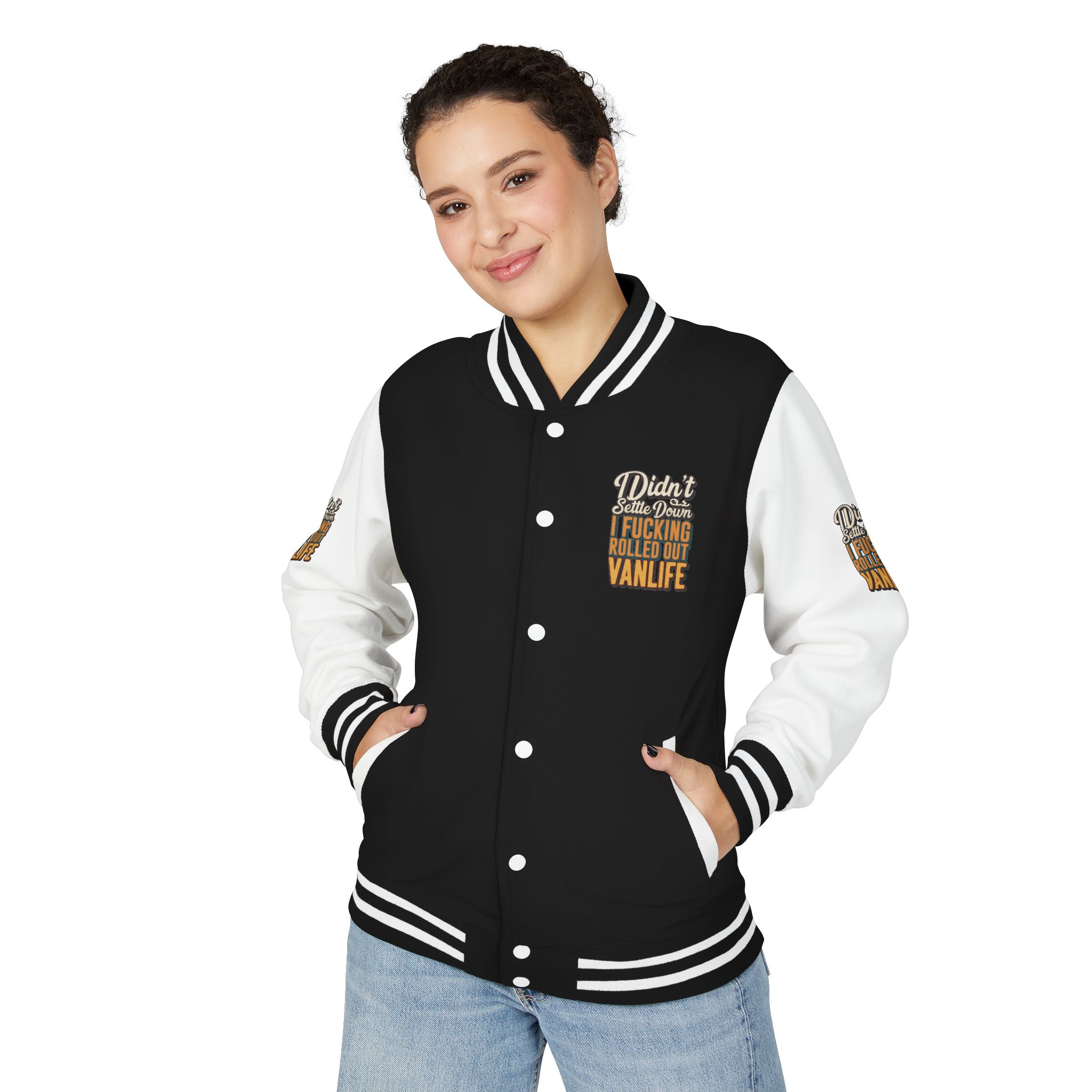 10589117845635768959_2048-1.jpeg Unisex Heavyweight Letterman Jacket — "Dind´t Settle Down" Design F**K-Line