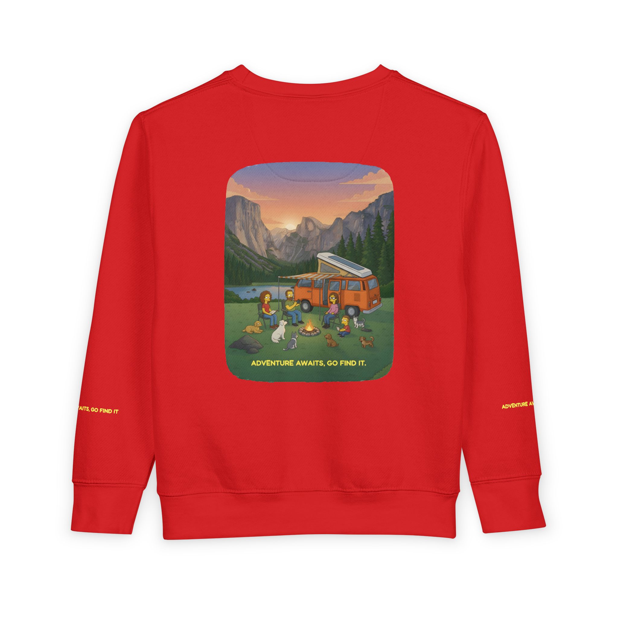Toddler Sweatshirt - "Adventure Awaits-Go Find It" (Design Sitcom-Line)