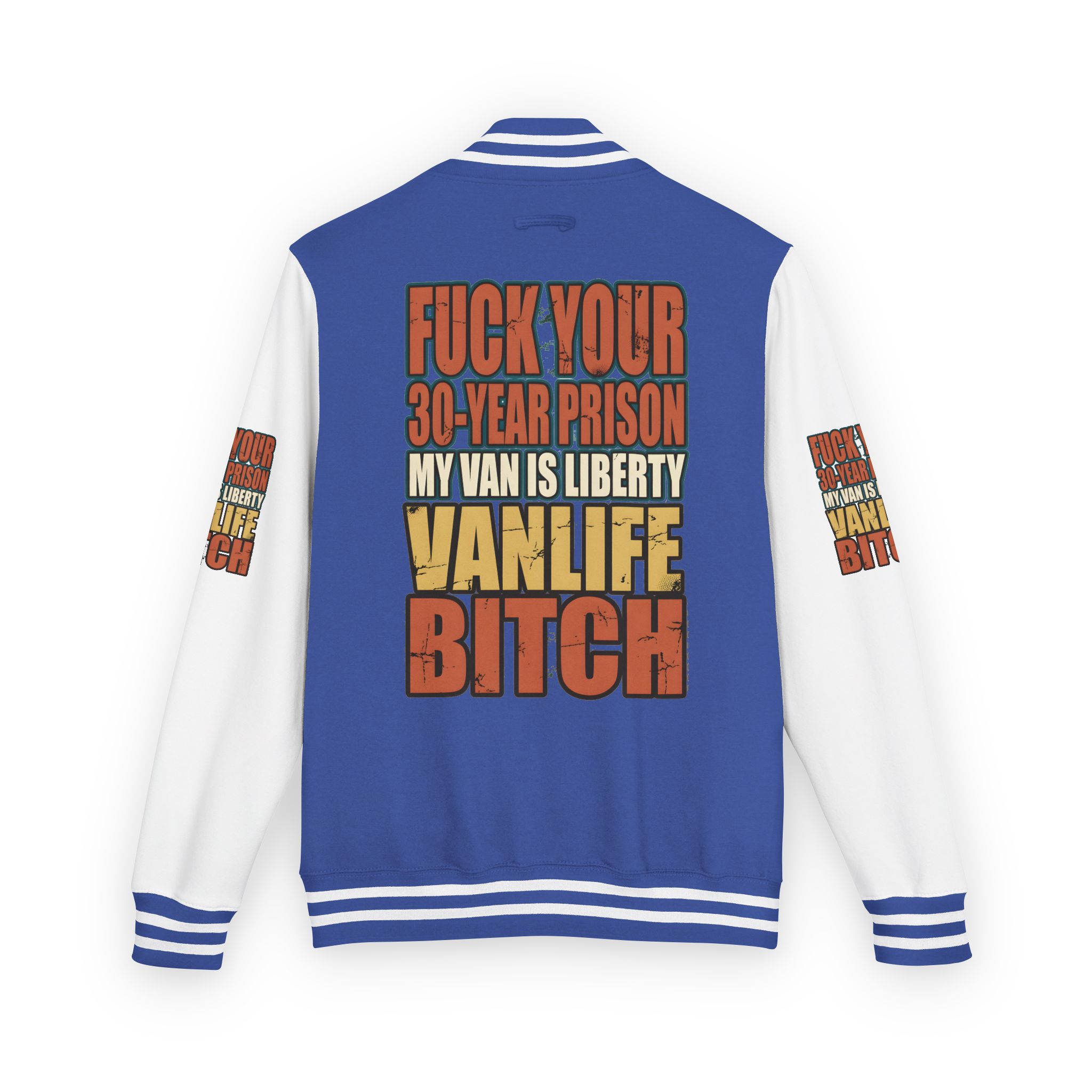Unisex Heavyweight Letterman Jacket — "Fuck Your 30 Year" Design F**K-Line