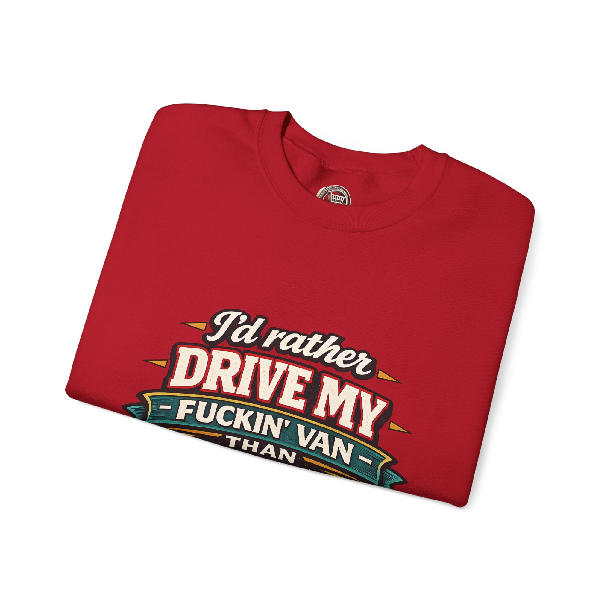 10630776850536509378_2048.jpeg Unisex Heavy Blend™ Crewneck Sweatshirt — "I´d Rather Drive My Fucking Van" Design F**K-Line