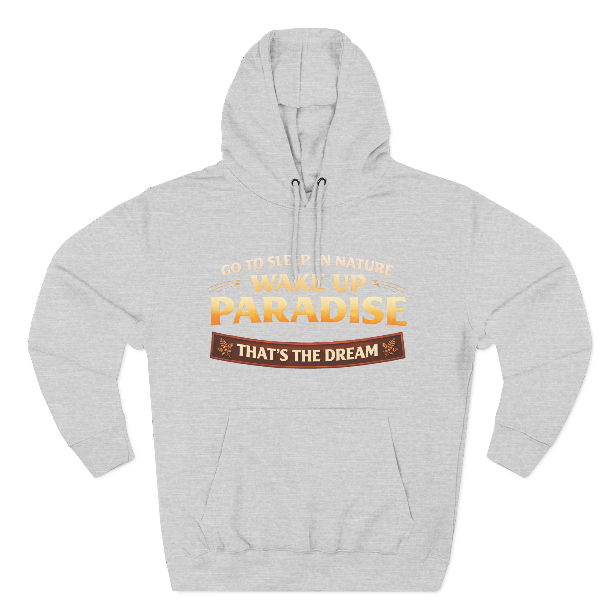 Three-Panel Fleece Hoodie - "Go To Sleep In Nature " Design Scenic-Line