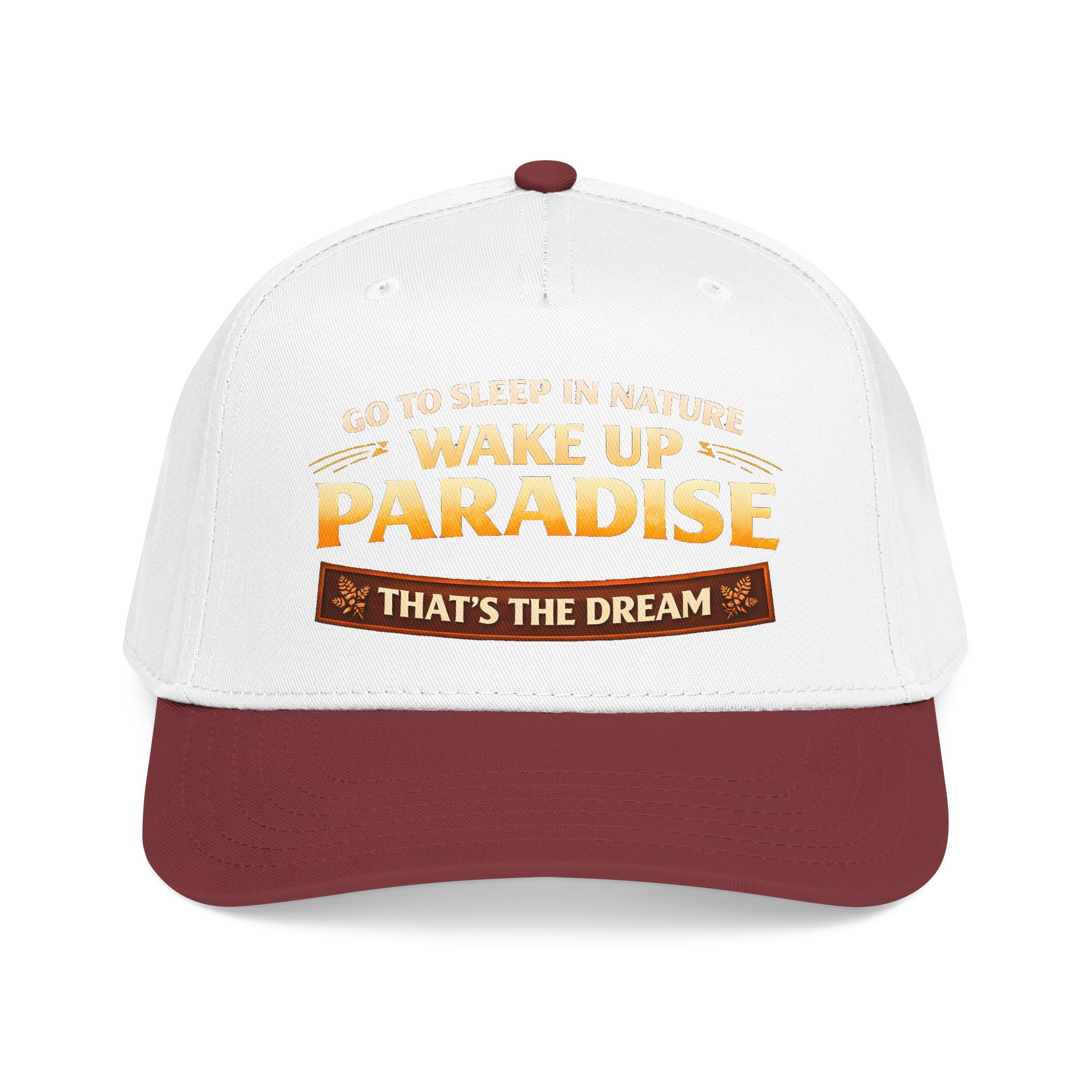 Baseball Cap - "Go sleep Nature-Wake Up Paradise" Design Scenic-Line