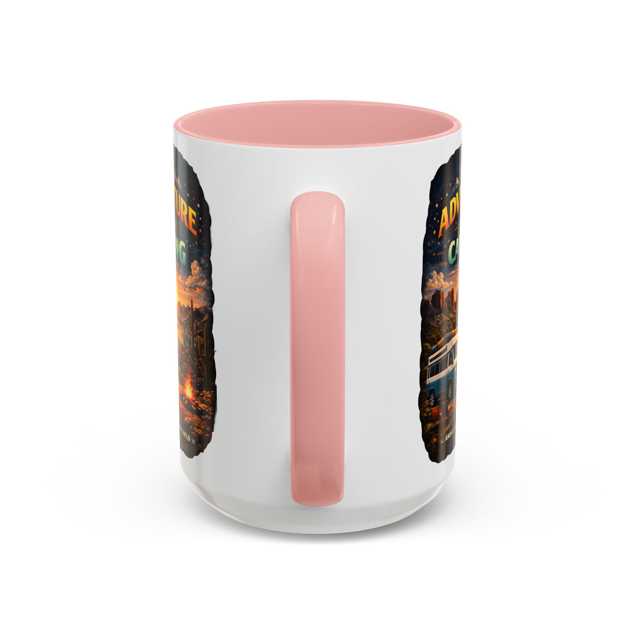 Accent Coffee Mug (11, 15oz) — "Adventure Is Calling" Design Scenic-Line