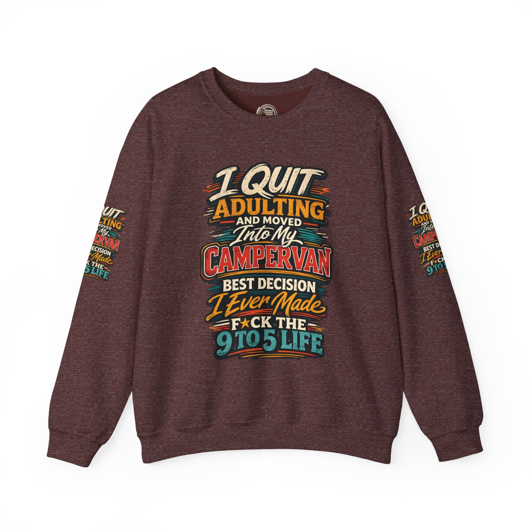 10637677017417595264_2048.jpeg Unisex Heavy Blend™ Crewneck Sweatshirt — "I Quit Adulting" Design F**K-Line