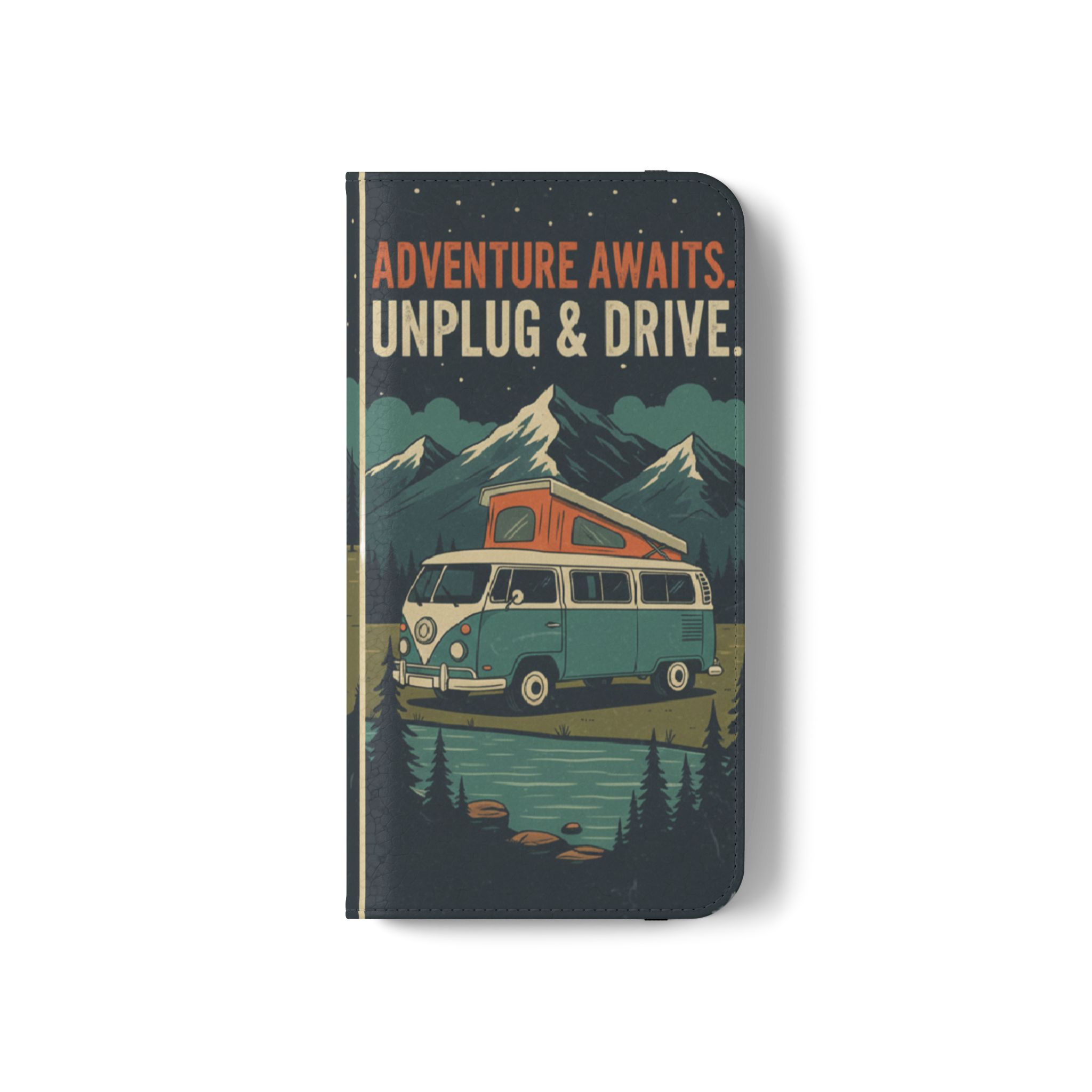 Flip Phone Case — "Fuel Your Journey, Not the Wifi" Wallet Cover