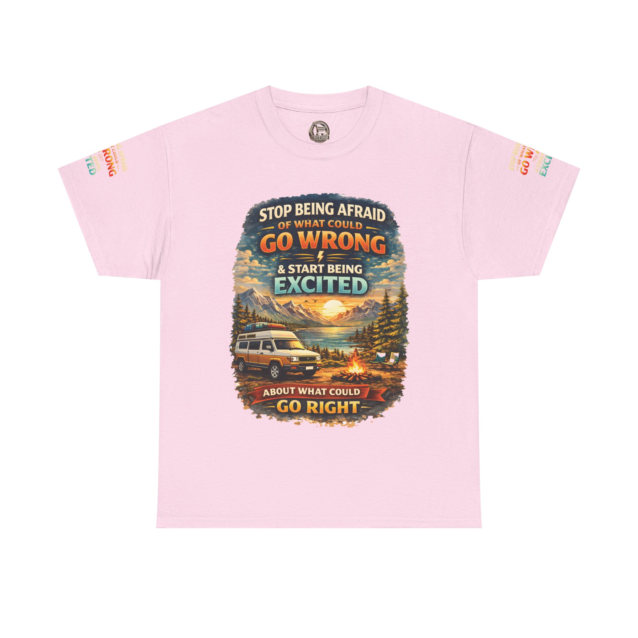 10643677388875089454_2048.jpeg Unisex Heavy Cotton Tee — "Stop Being Afraid Of What Could Go Wrong" Design Scenic-Line