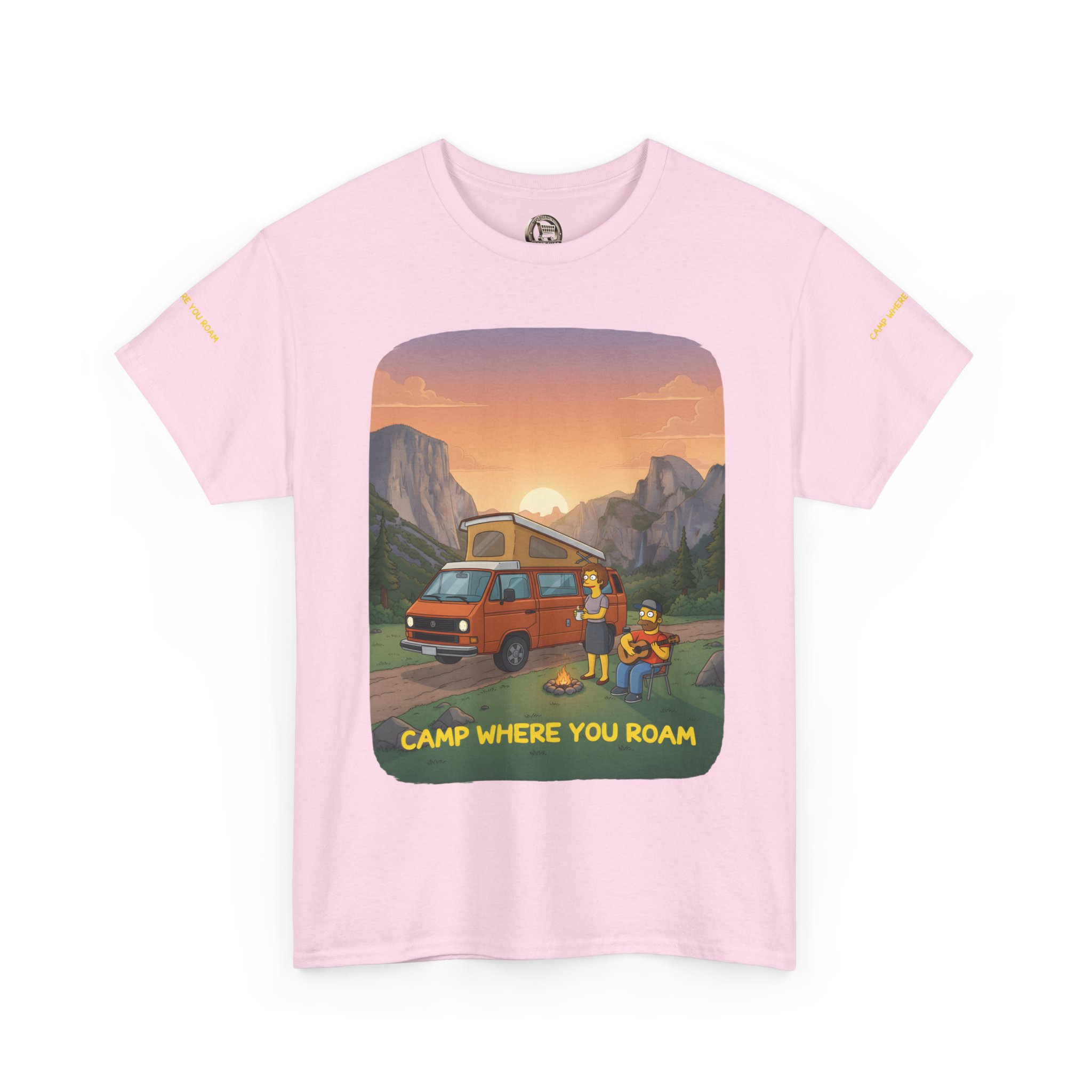 Unisex Heavy Cotton Tee — "Camp Where You Roam" Design Sitcom-Line