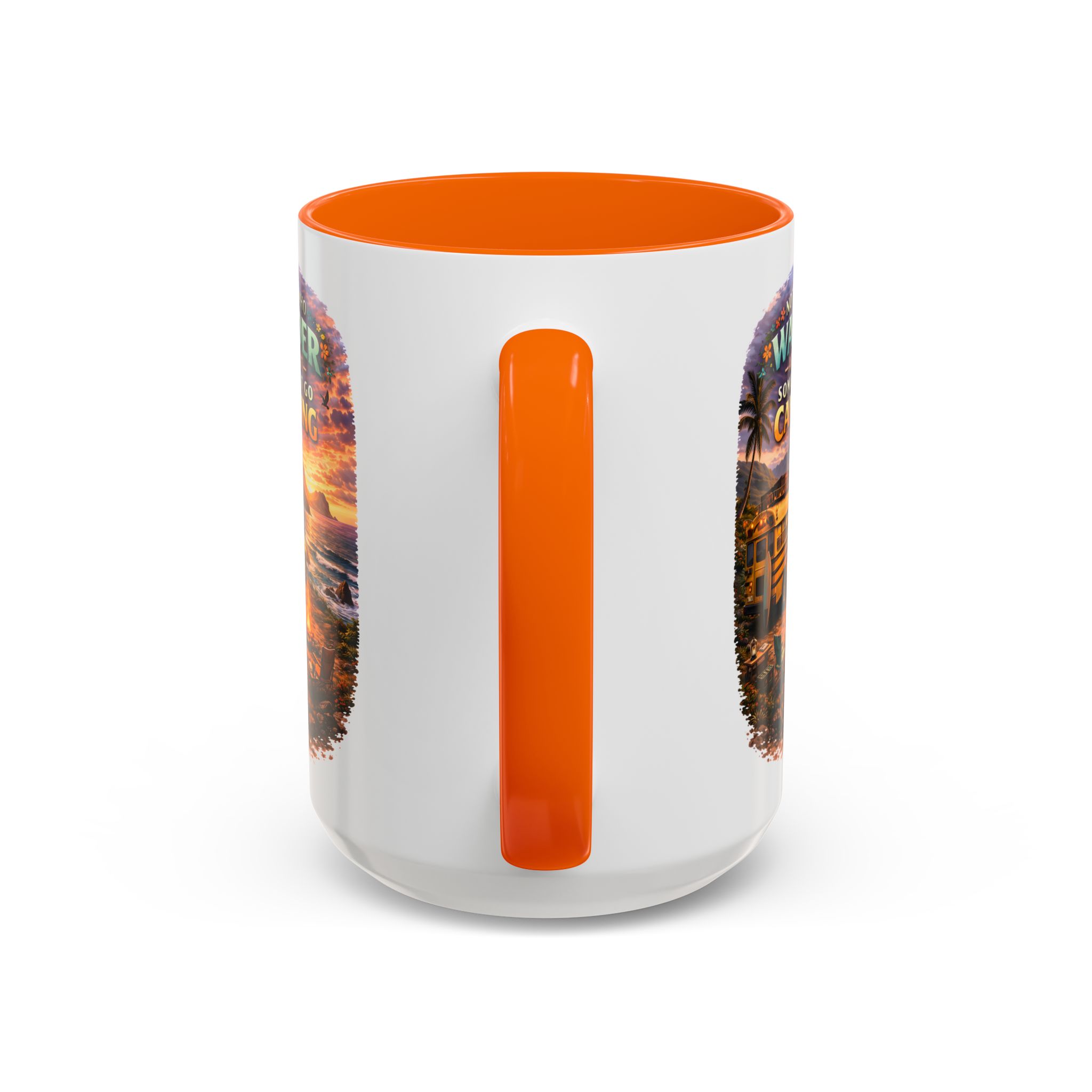 Accent Coffee Mug (11, 15oz) — "Not All Who Wander Are Lost" Design Scenic-Line