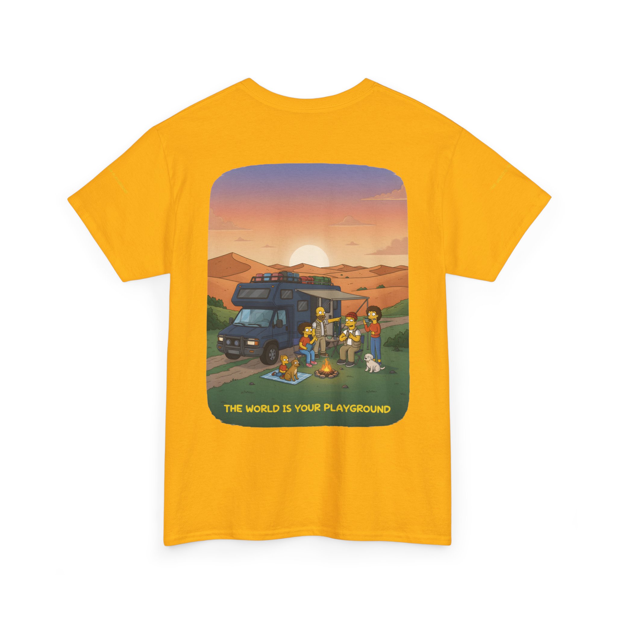 Unisex Heavy Cotton Tee — "The World Is Your playground" Design Sitcom-Line