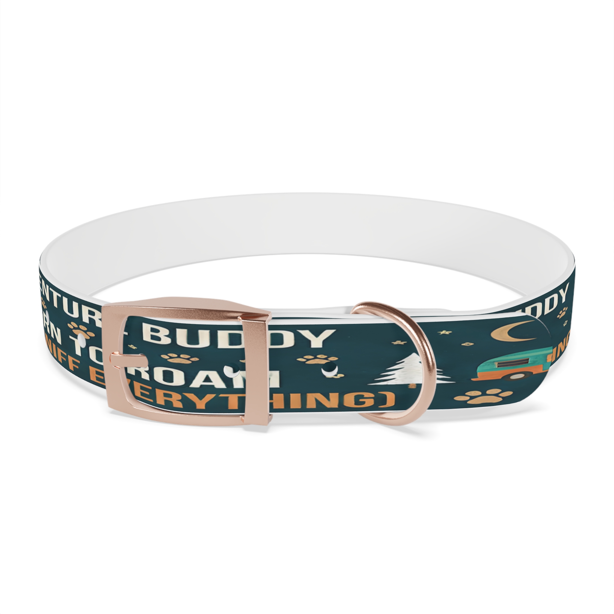 10668170330657864199_4096.jpeg Dog Collar — 'Born to Roam (and Sniff Everything)' Outdoor Pet Collar