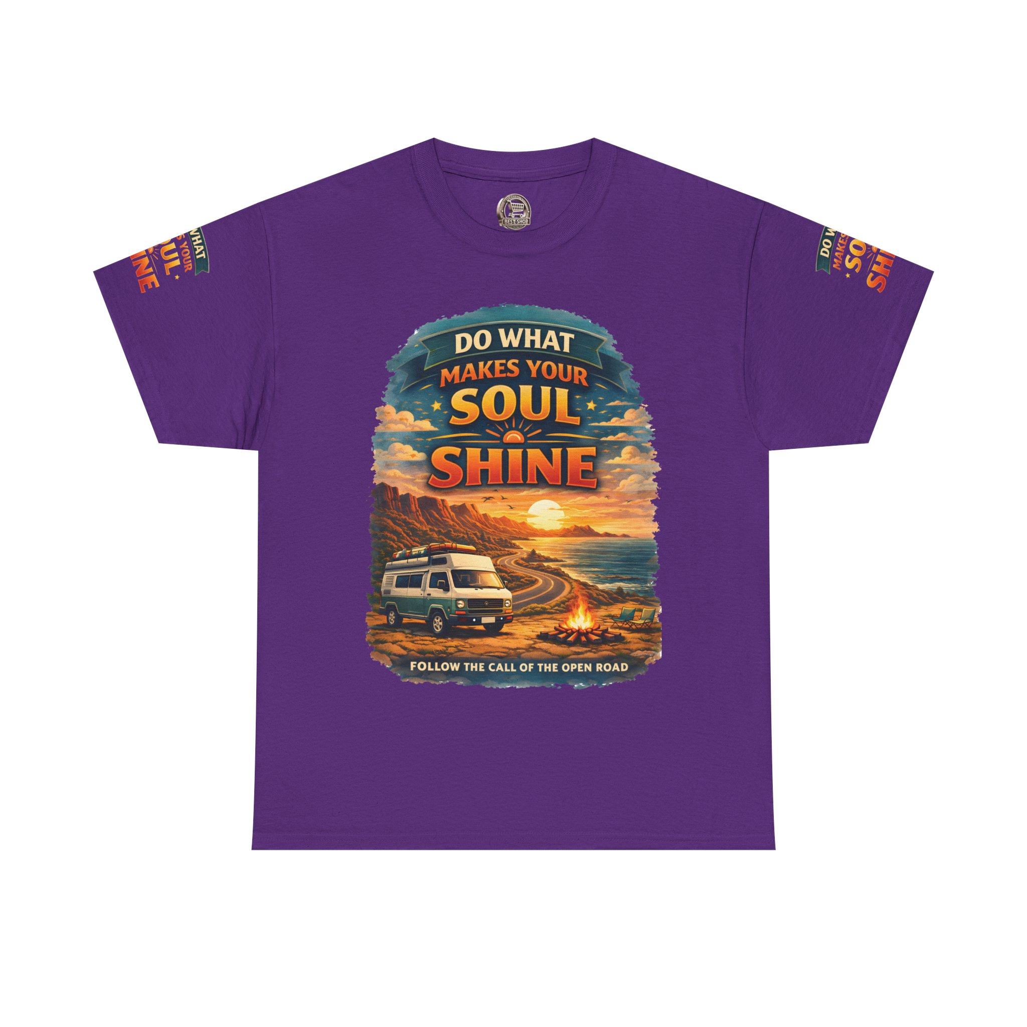Unisex Heavy Cotton Tee — "Do What Makes Your Soul Shine" Design Scenic-Line