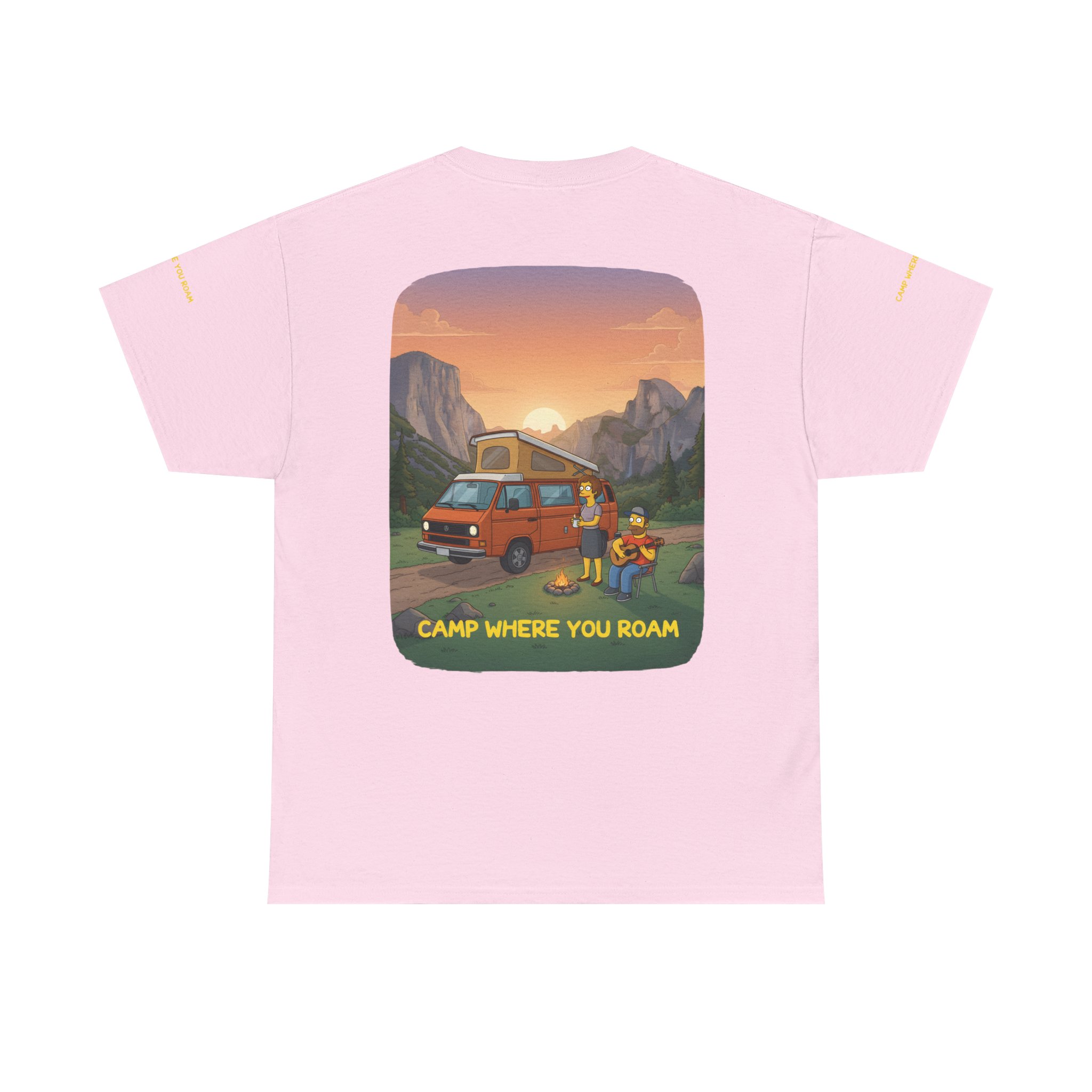 Unisex Heavy Cotton Tee — "Camp Where You Roam" Design Sitcom-Line