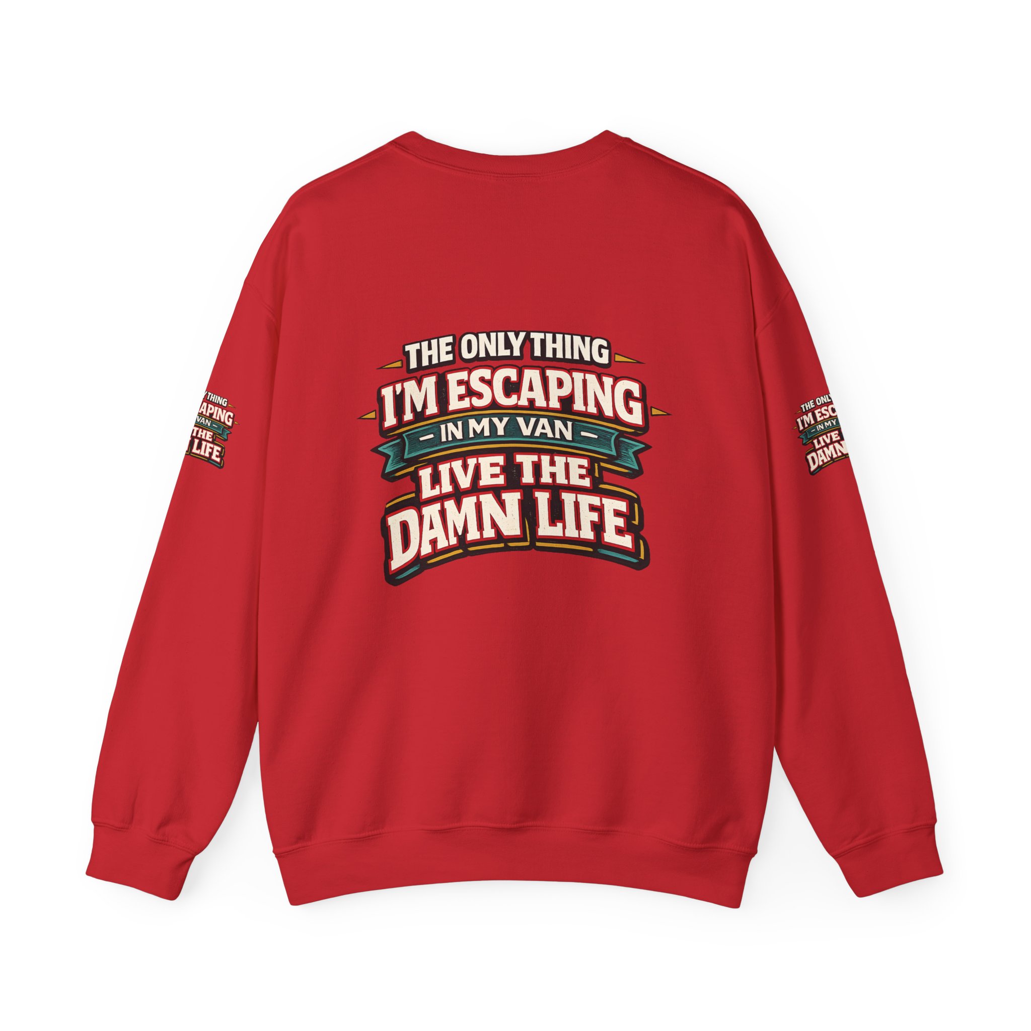 Unisex Heavy Blend™ Crewneck Sweatshirt — "The Only Thing I´m Escaping" Design F**K-Line