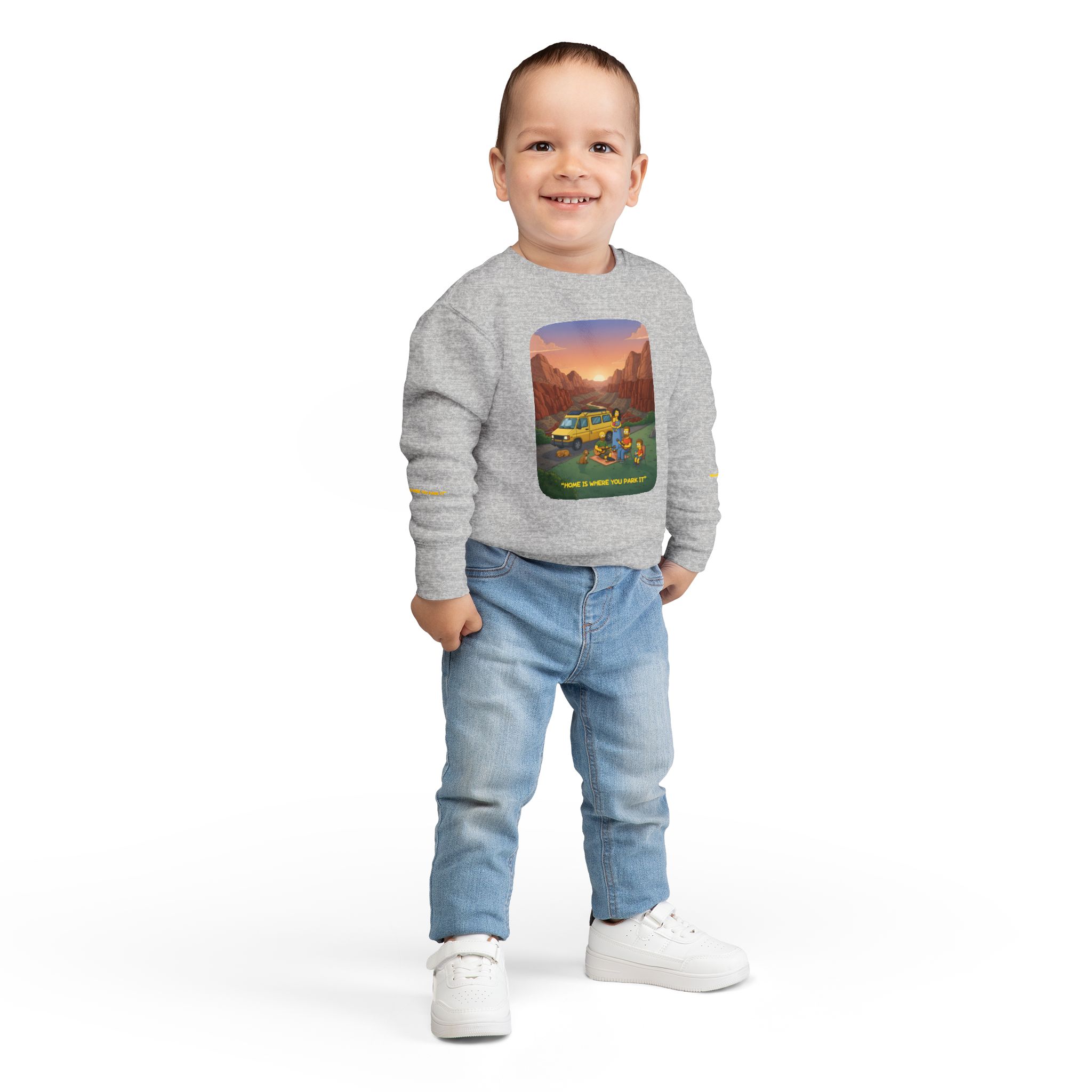 Toddler Sweatshirt - "Home Is Where You Park It" (Design Sitcom-Line)
