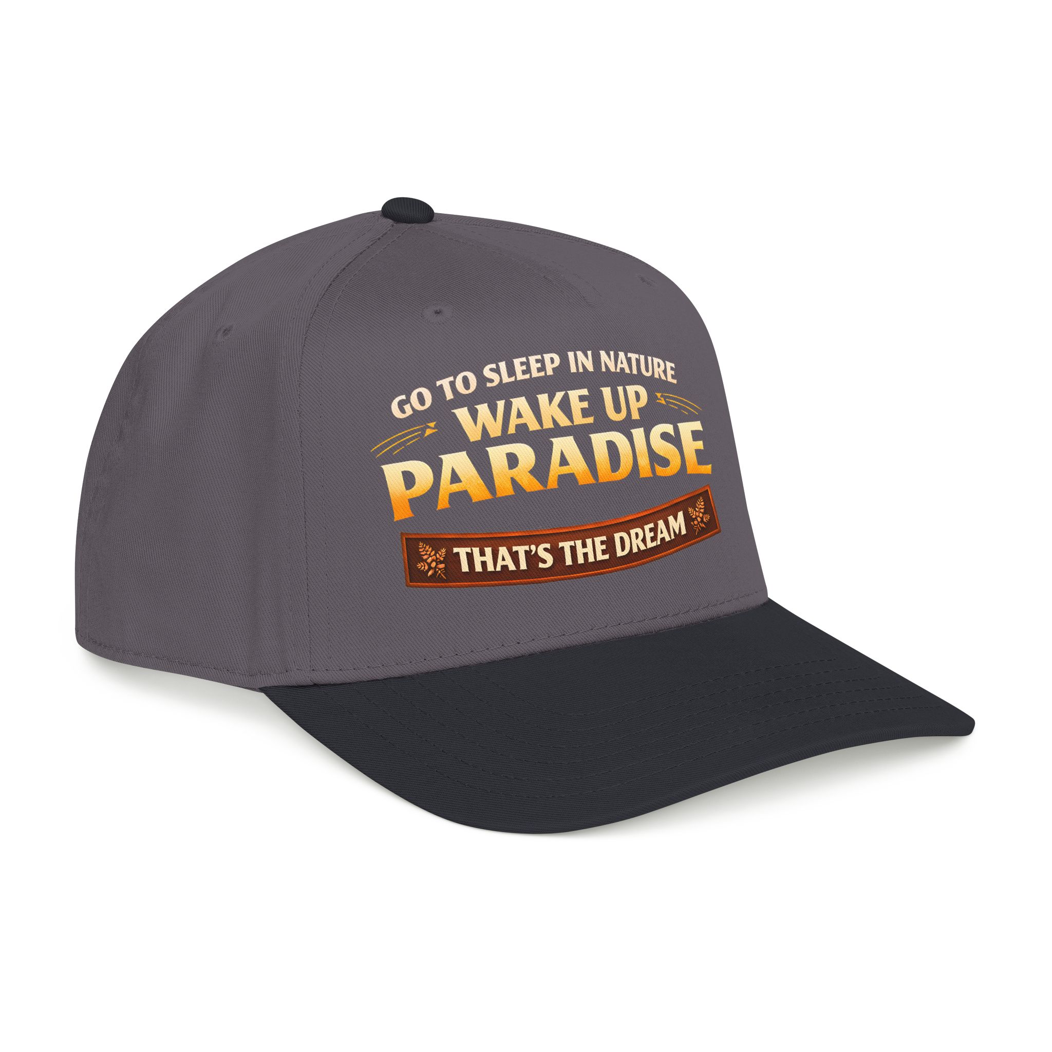 Baseball Cap - "Go sleep Nature-Wake Up Paradise" Design Scenic-Line